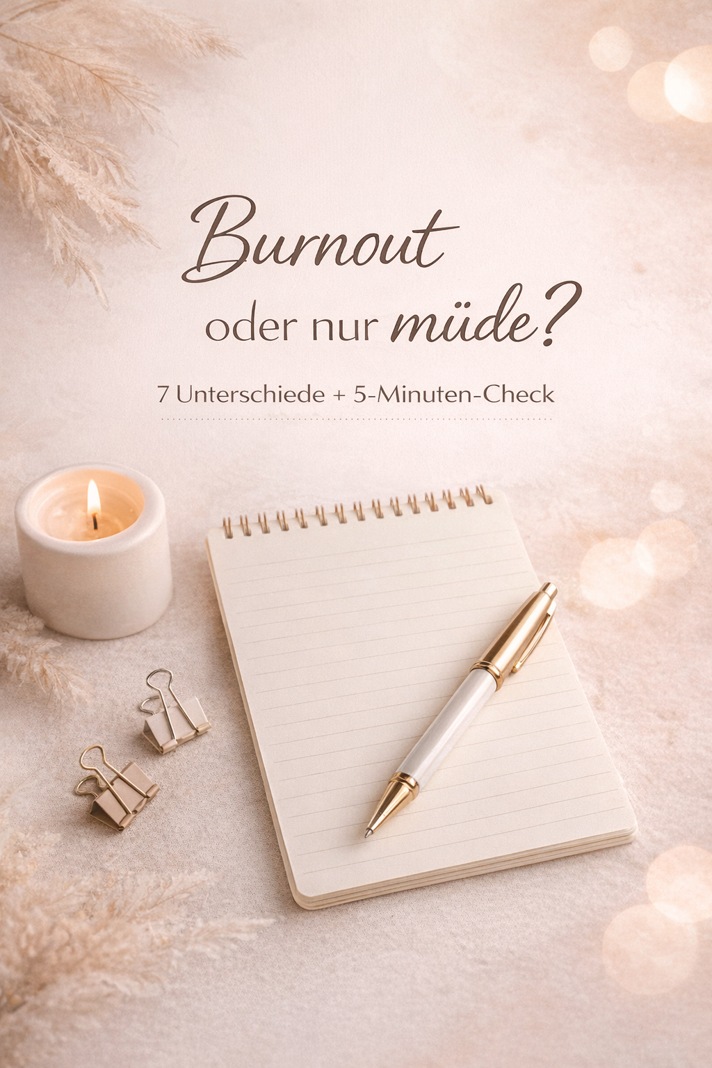 Burnout oder nur müde? 7 Unterschiede + 5 Min-Check (PDF)