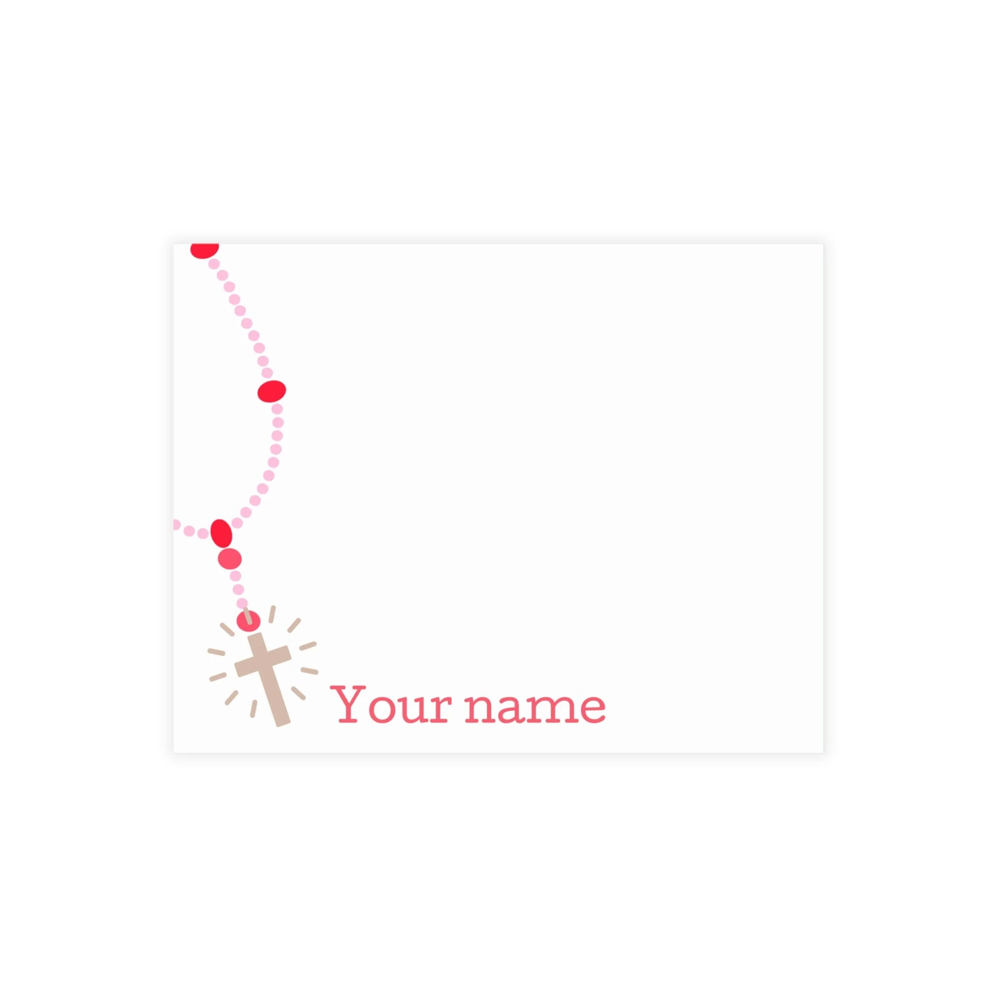 Pink Rosary Notecards