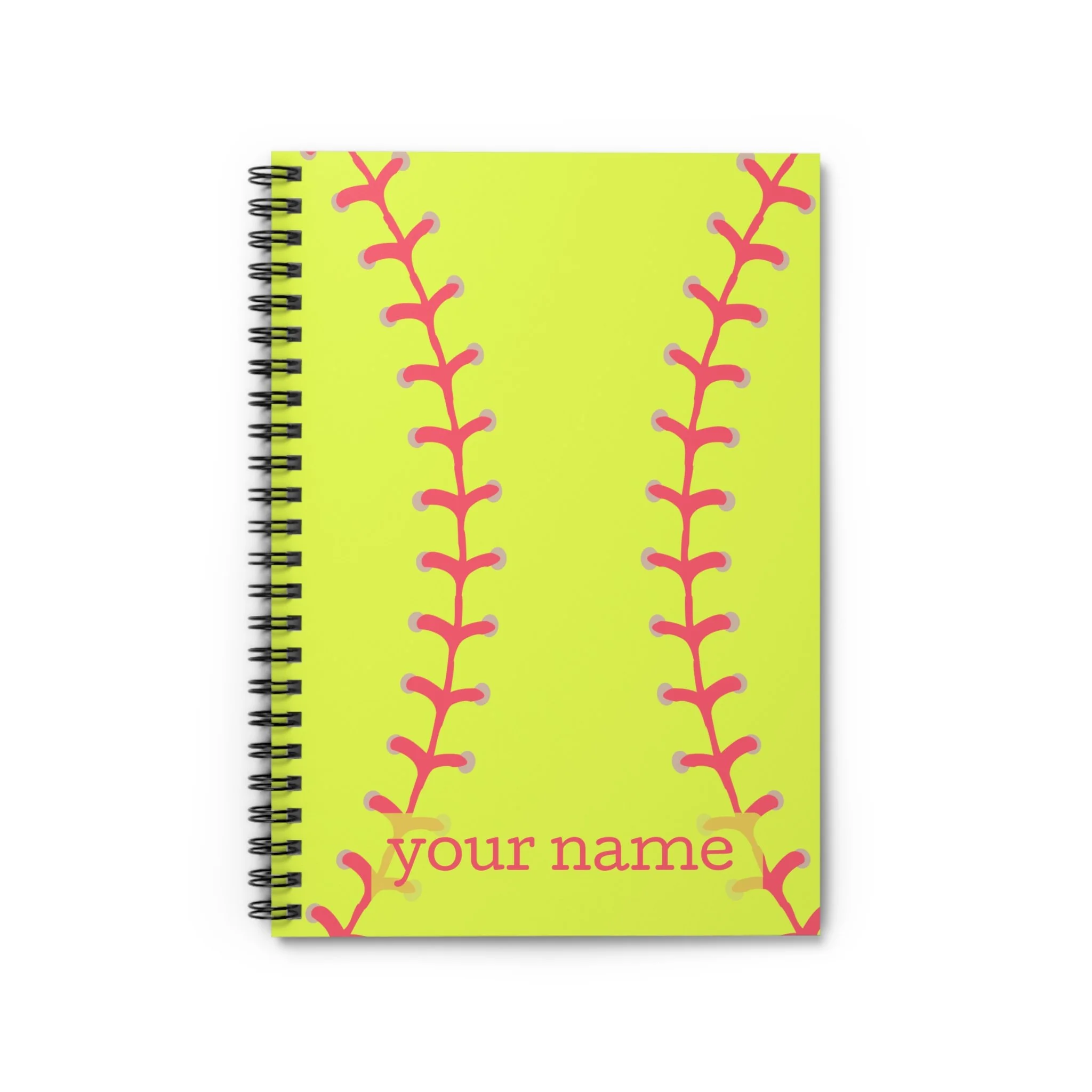 Softball Stitches Notebook