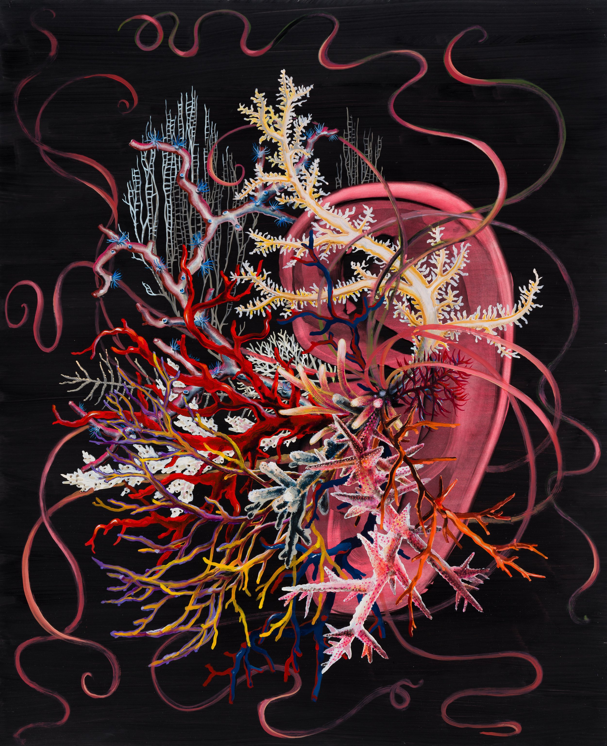 Most Nights I Can Hear the Sea –  oil on panel 110x90cm 2021 