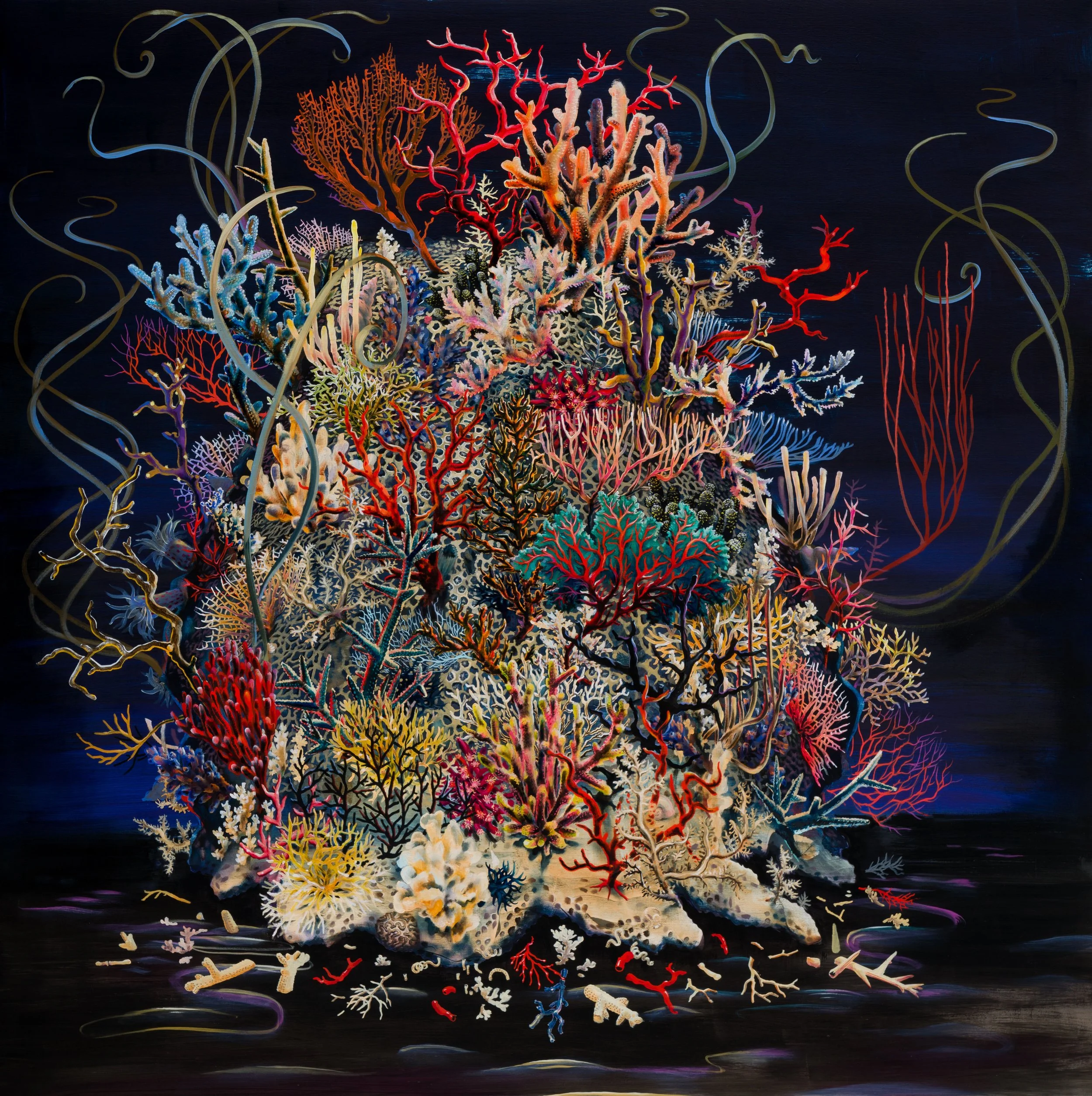 Party Rock (with Bones) –  oil on linen 183x183cm 