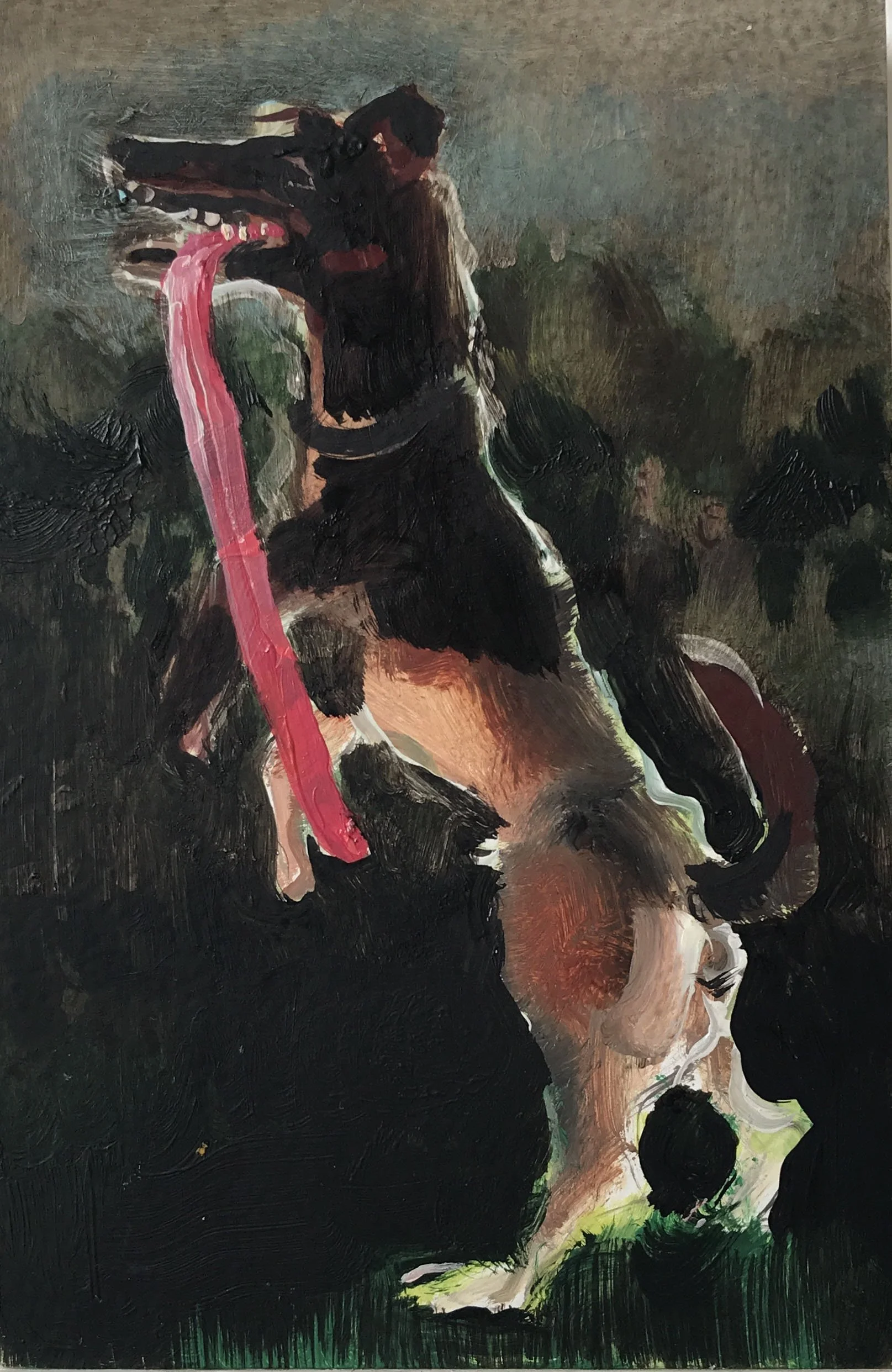 Hot Dog –  oil on panel 15x11cm 2018 