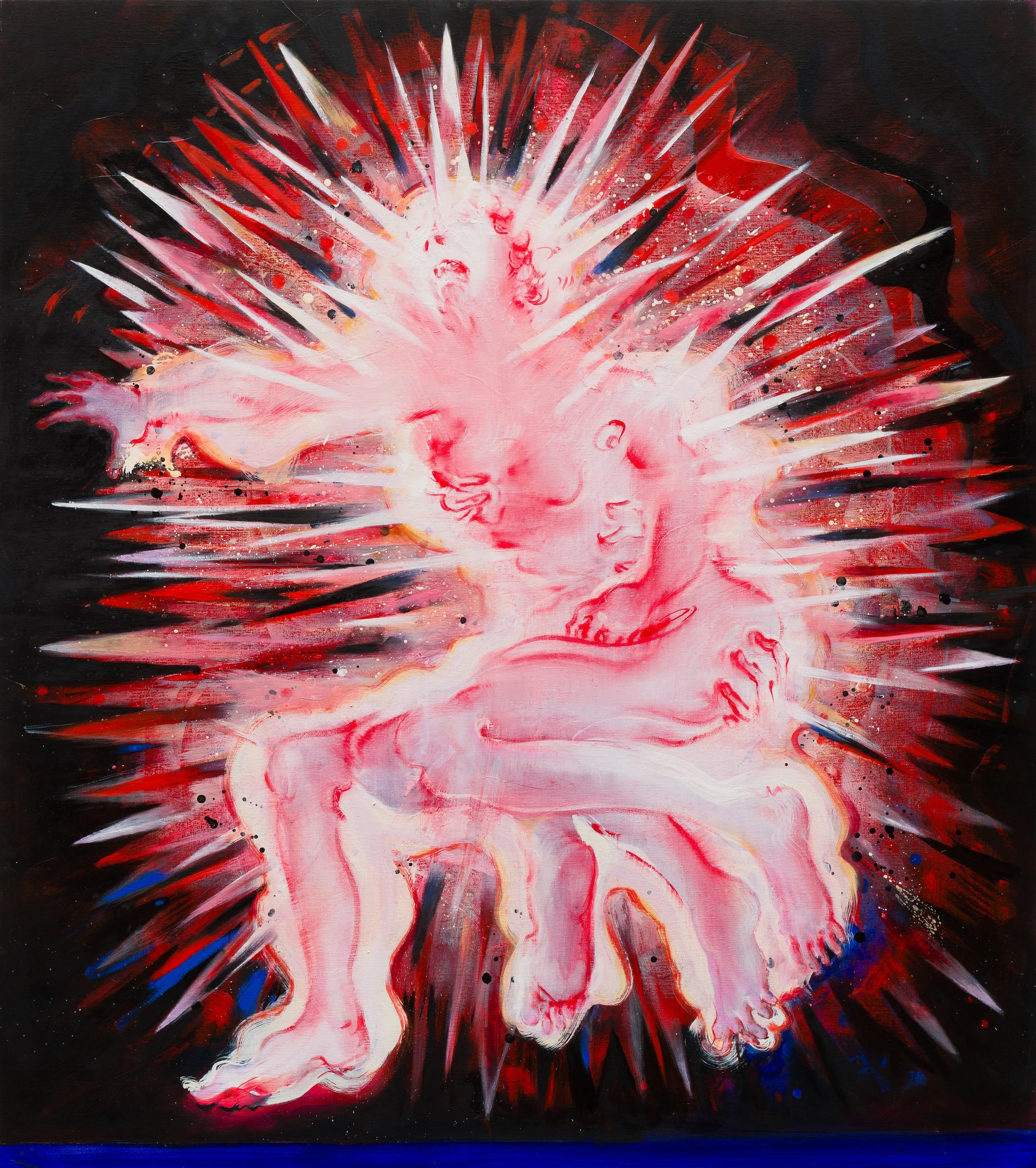 Lust/Alight -  oil, oil stick on linen 137x121cm 