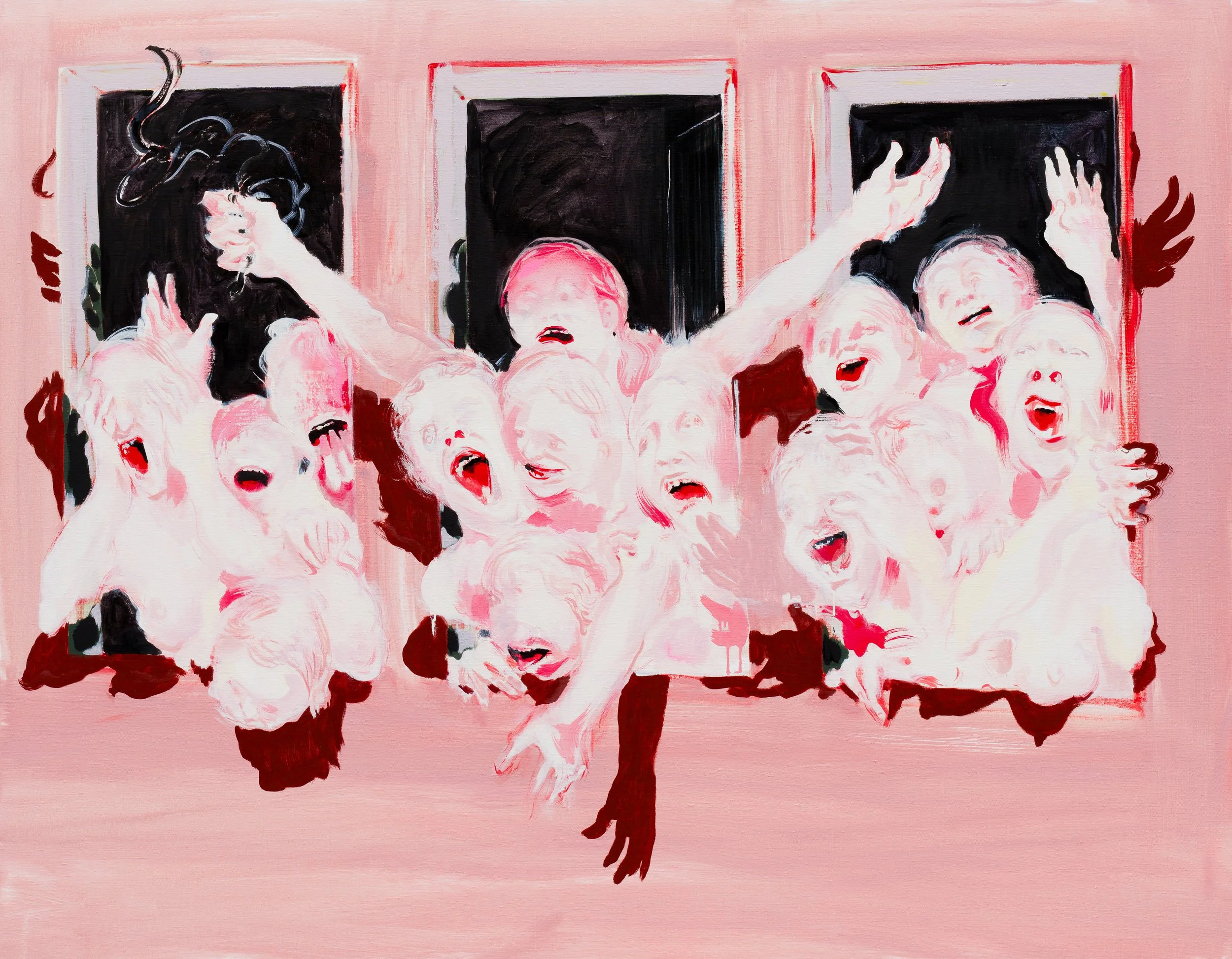 Lust/Hot Builders -  oil on linen 125x160cm 2025 