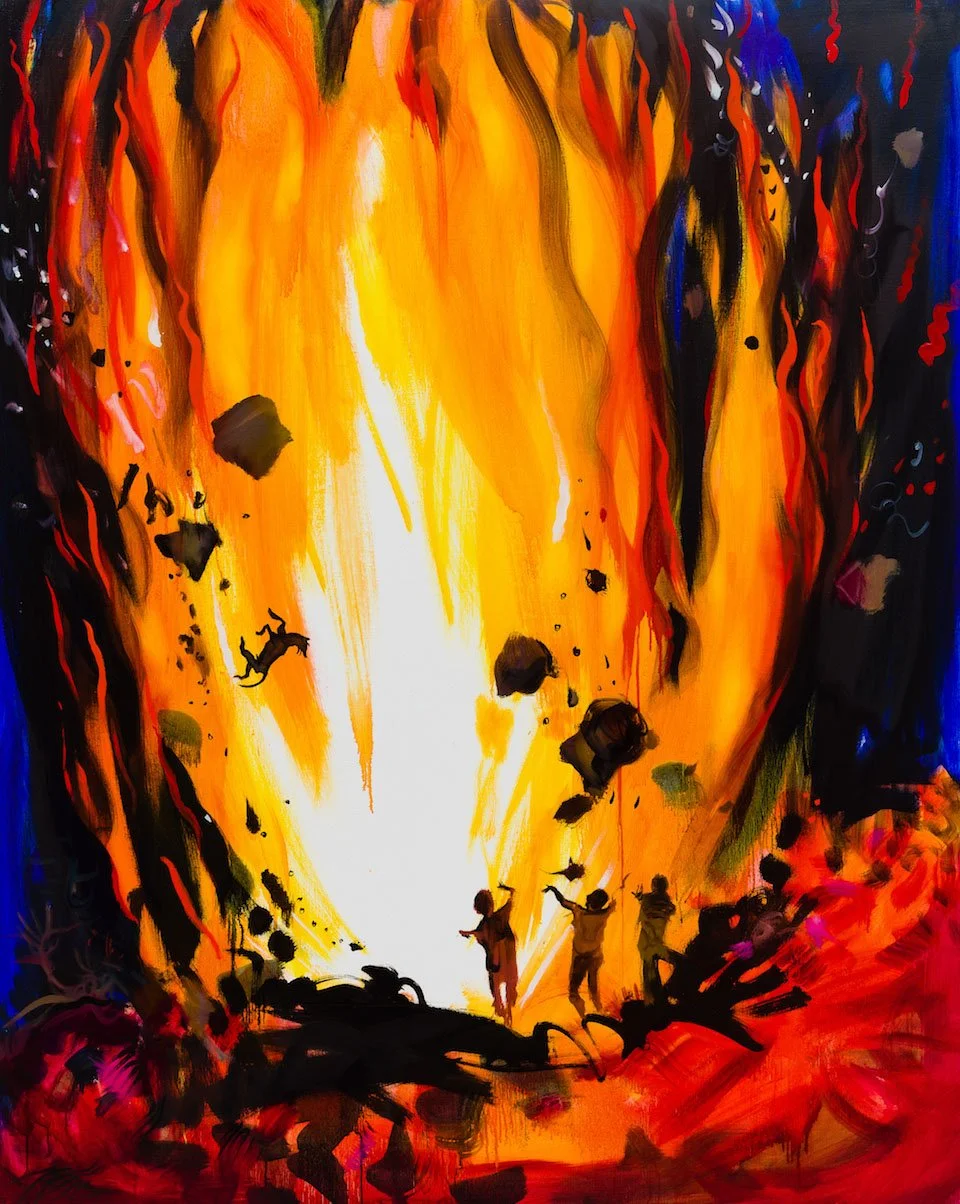 A Thousand Thunders –  oil on linen 152x121cm 2017 