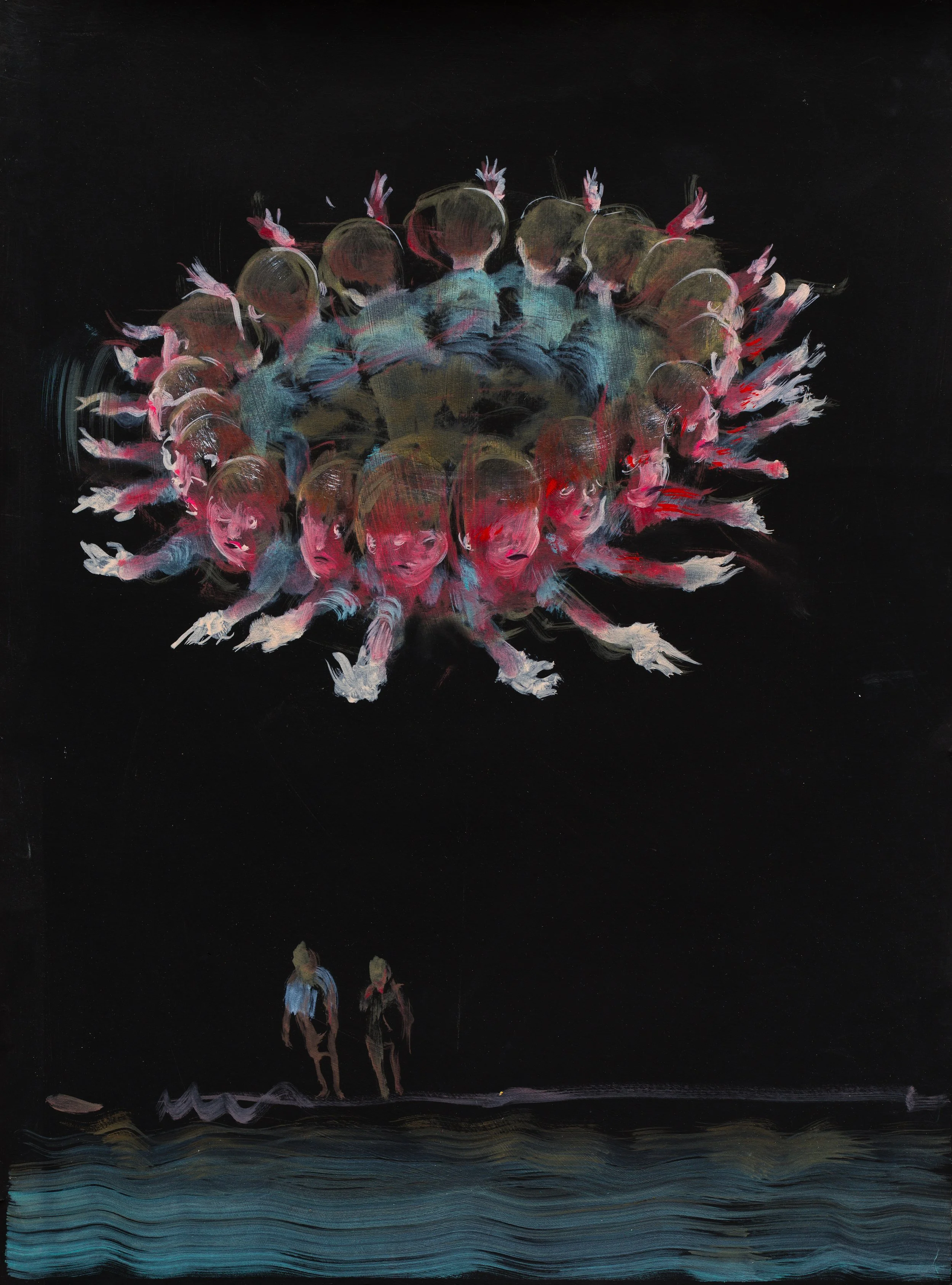 Spinning Boy -  Oil on paper - 68x51cm 2025 