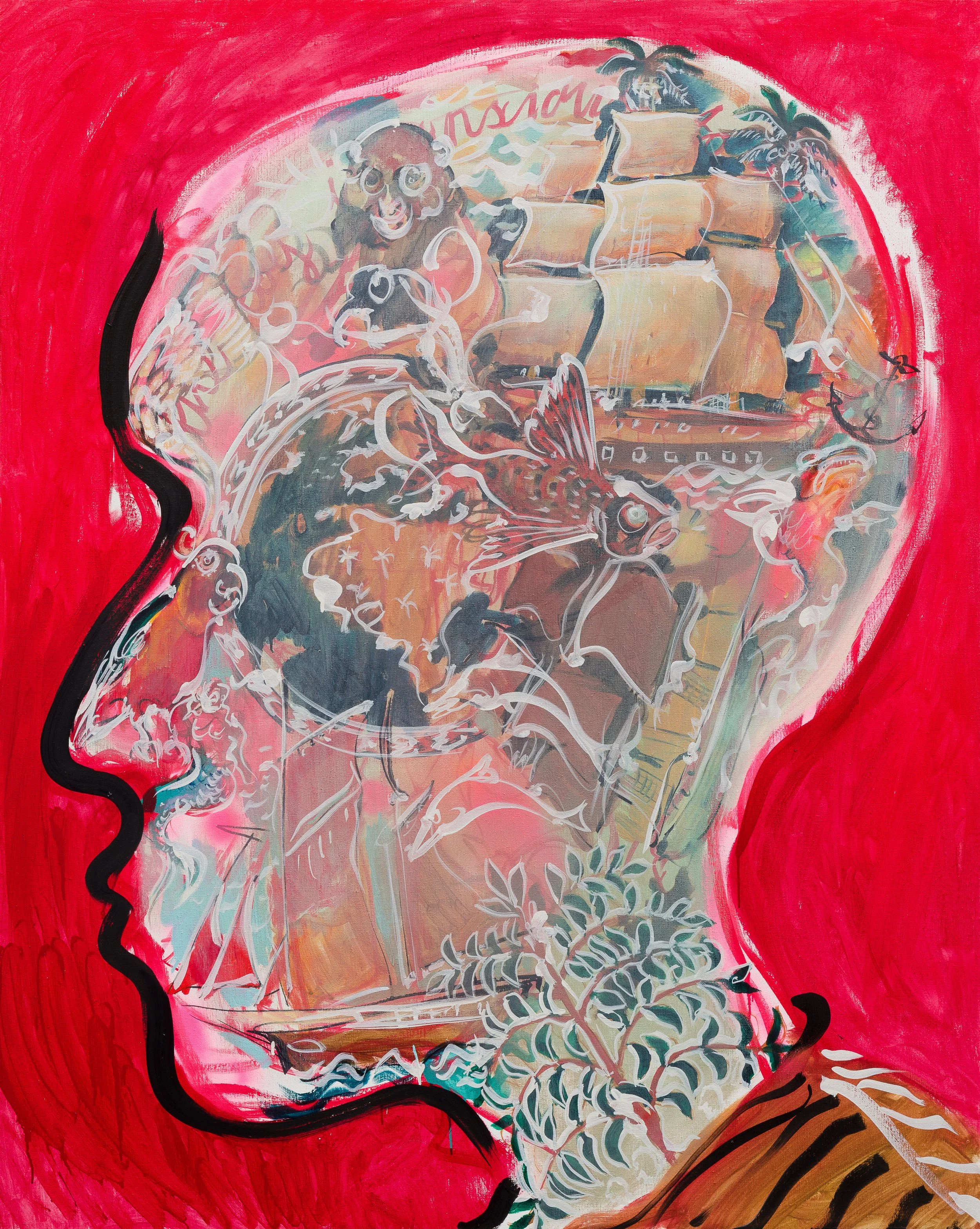 The Boy is Anxious to go to Sea –  oil on linen 152x122cm 2019 