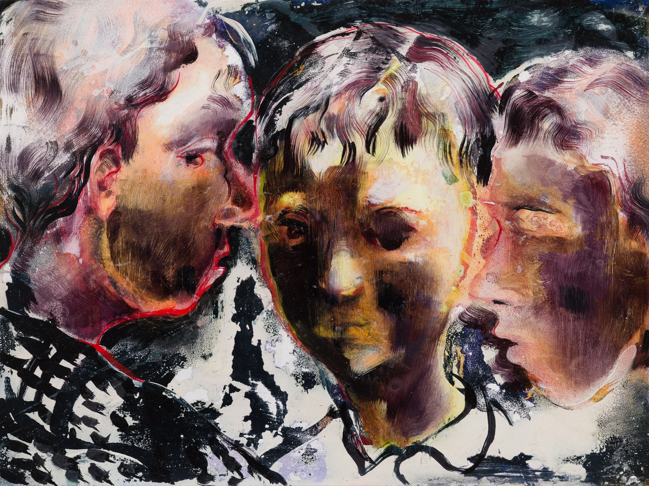 Three Boys –  oil on panel 30x40cm 2022 