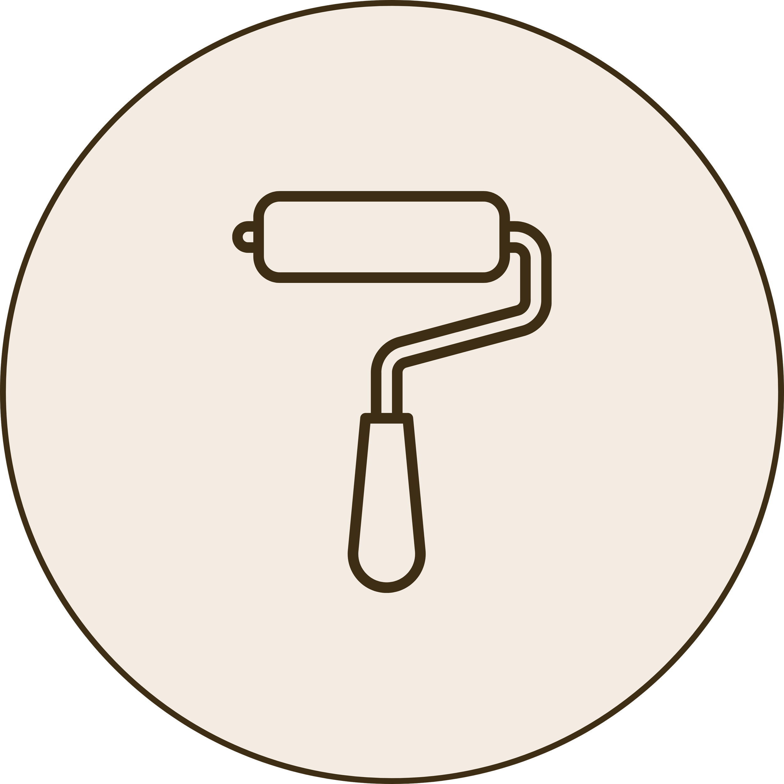 An illustration of a paint roller.