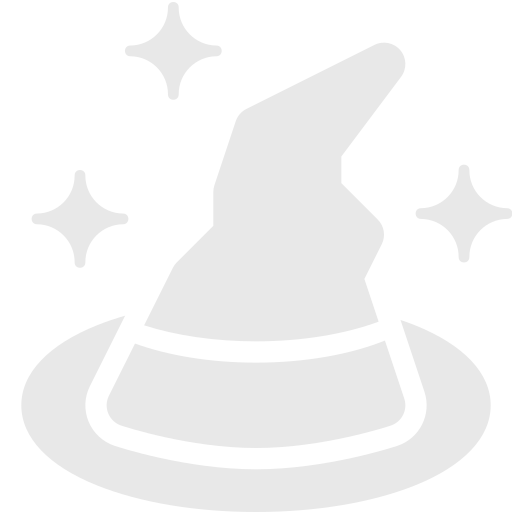 Wizard's hat with stars and magic circle