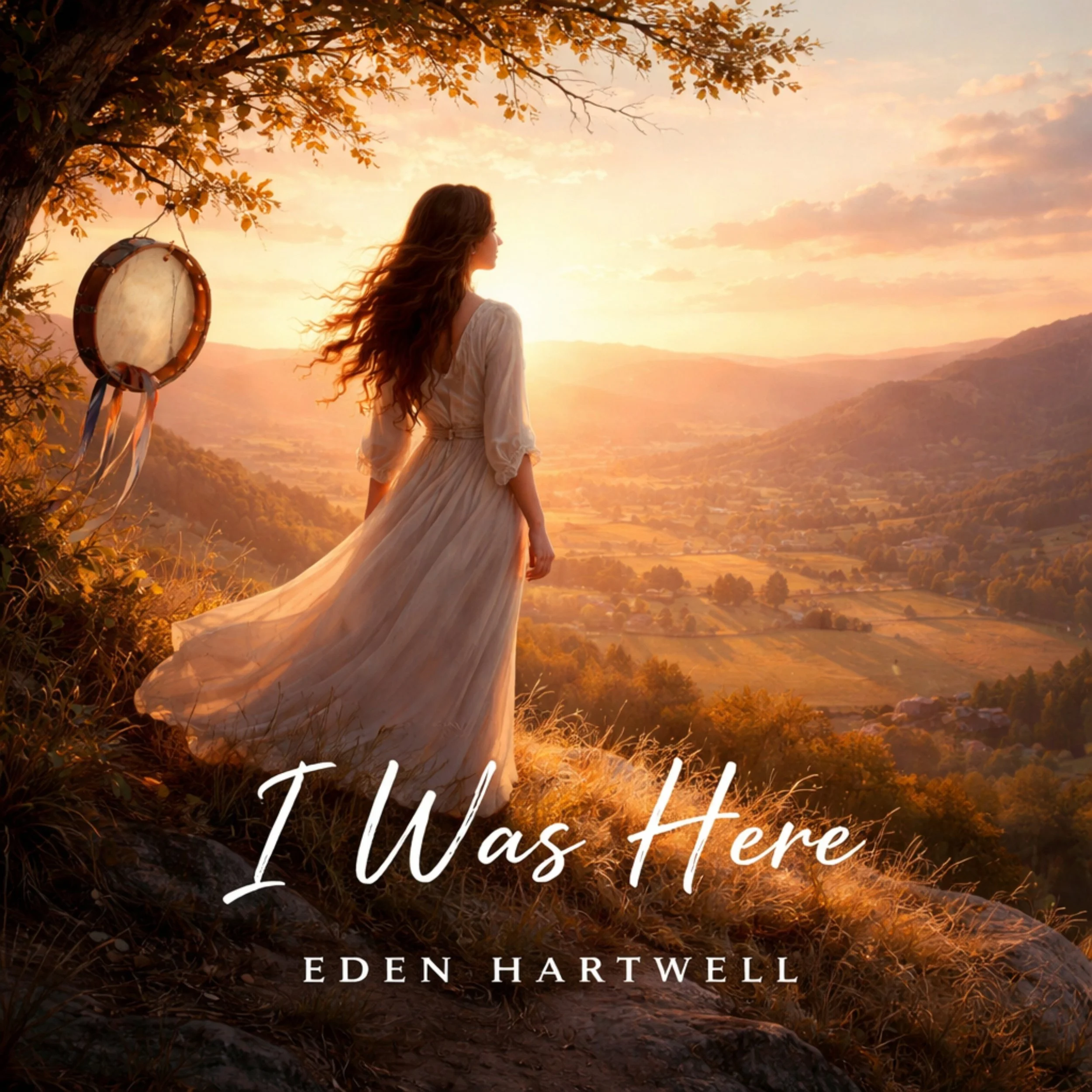 Woman standing in stillness at dusk, reflecting quiet strength and presence, inspired by “I Was Here” by Eden Hartwell.