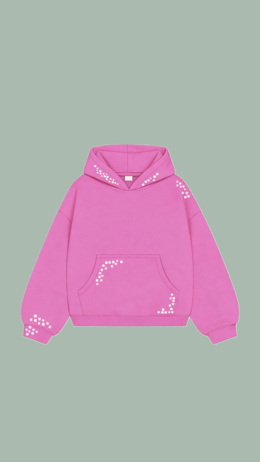 Pink studded hoodie