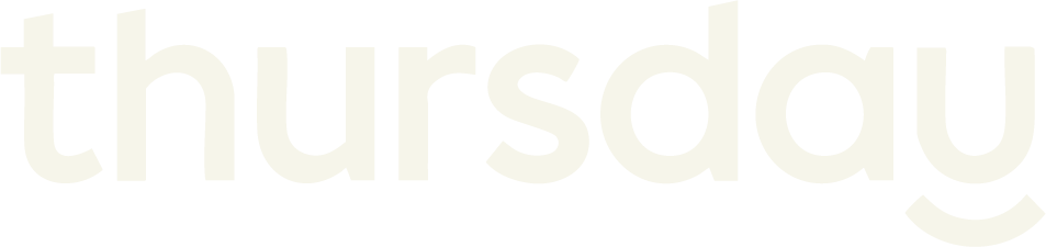 text graphic 'thursday' logo