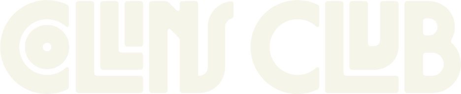 Text graphic 'Collins Club' logo