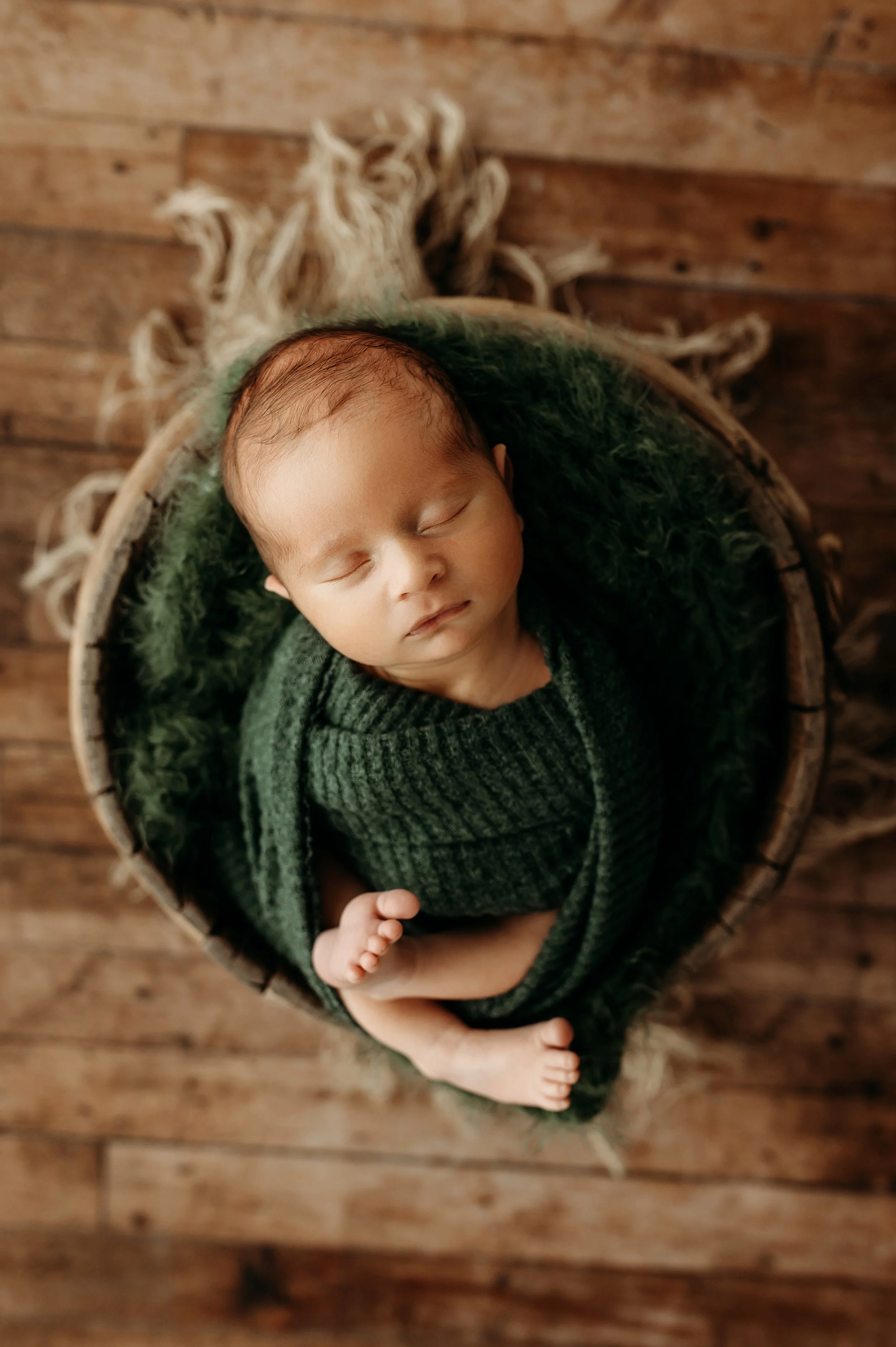 newborn baby boy swaddled in pleasant view, tn studio