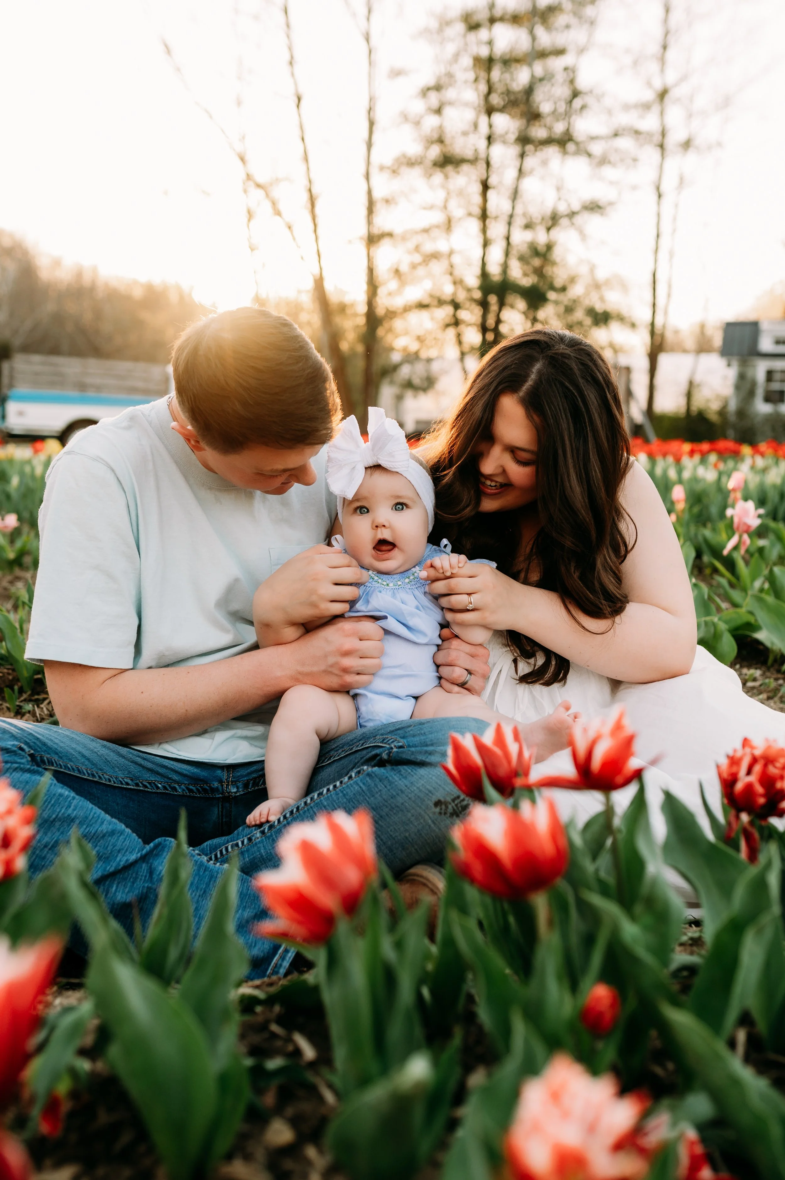 family photography session during golden hour in Nashville, TN
