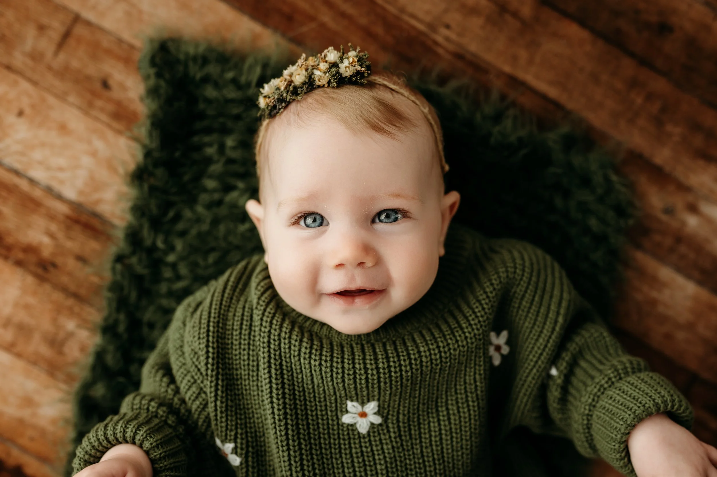baby girl milestone photography session near Nashville, TN