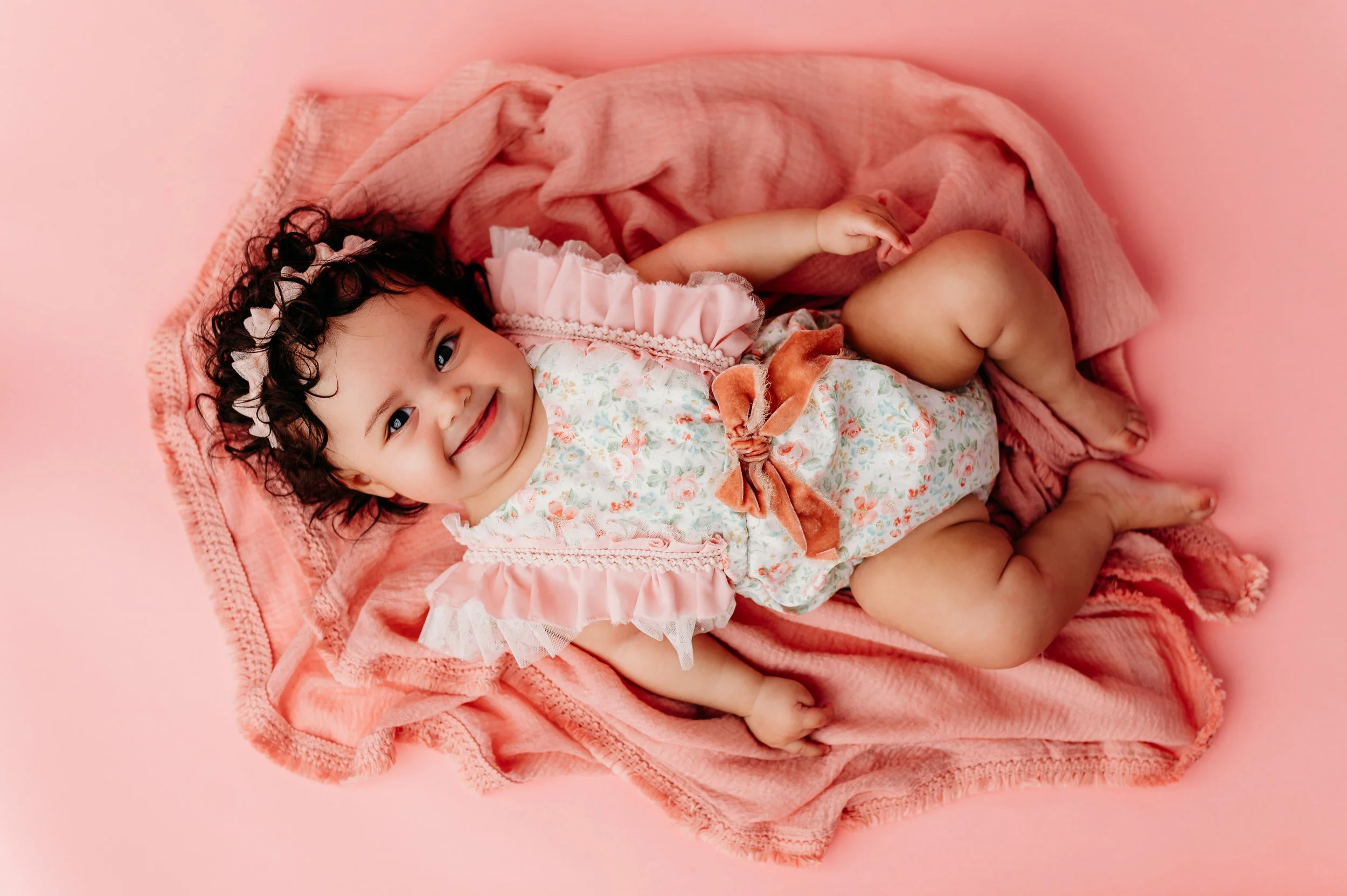 baby girl milestone session in Pleasant View, TN near Nashville