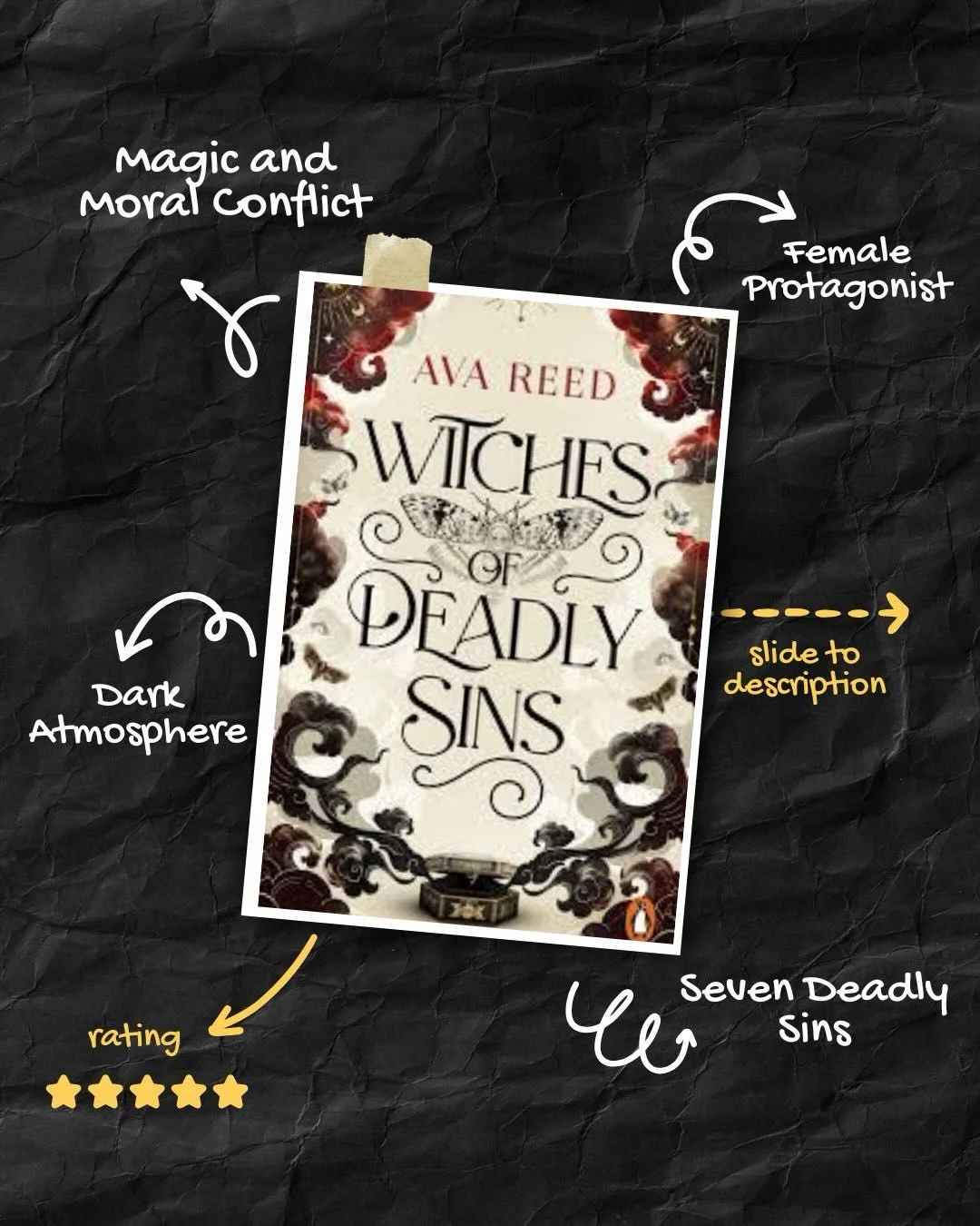 Next read alert! 🔔
Witches of Deadly Sins von Ava Reed ist unser neues Buch bei Chapters and Champagne 🥂 🖤🔮
Wer liest mit?