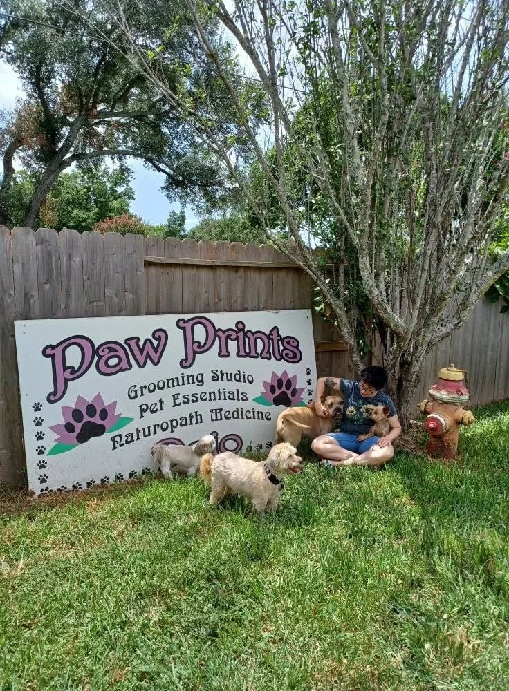 Outside Paw Prints Dojo pet grooming studio