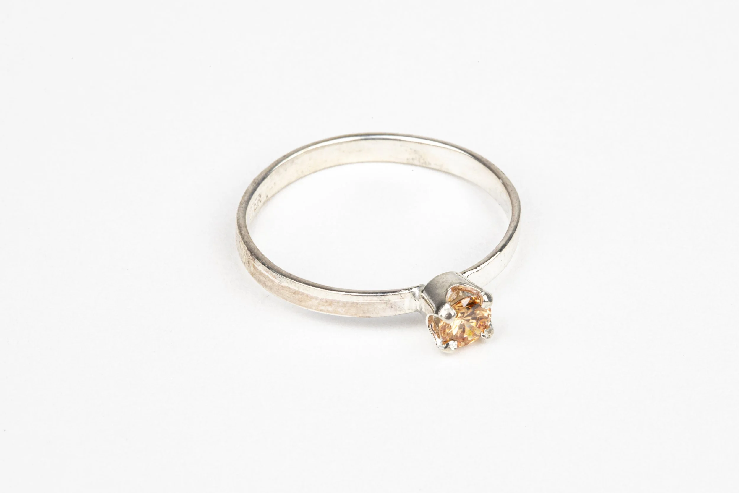 Sterling silver with cubic zarconia