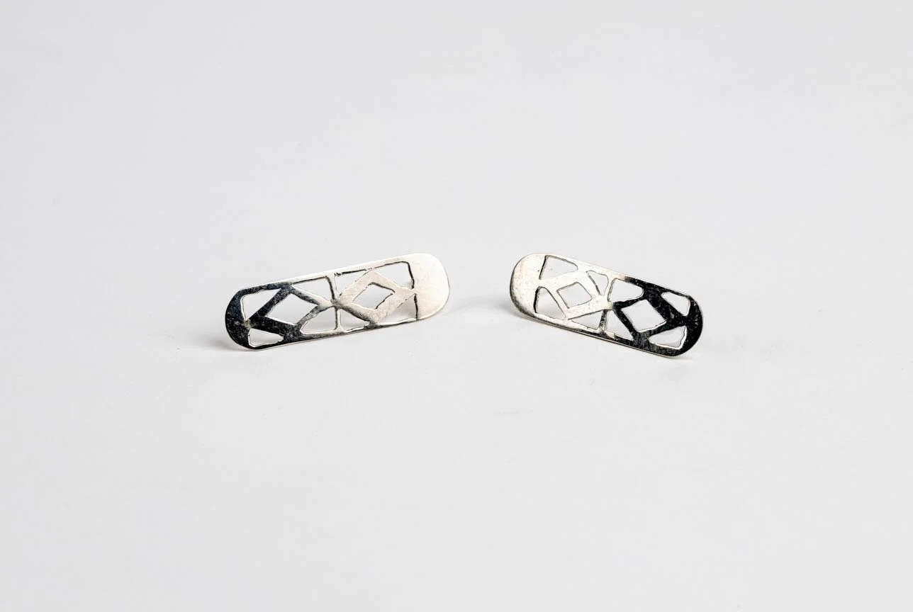 Pierced earrings 🖤
Sterling silver 

Made for MJSA advanced jewelry apprenticeship certification