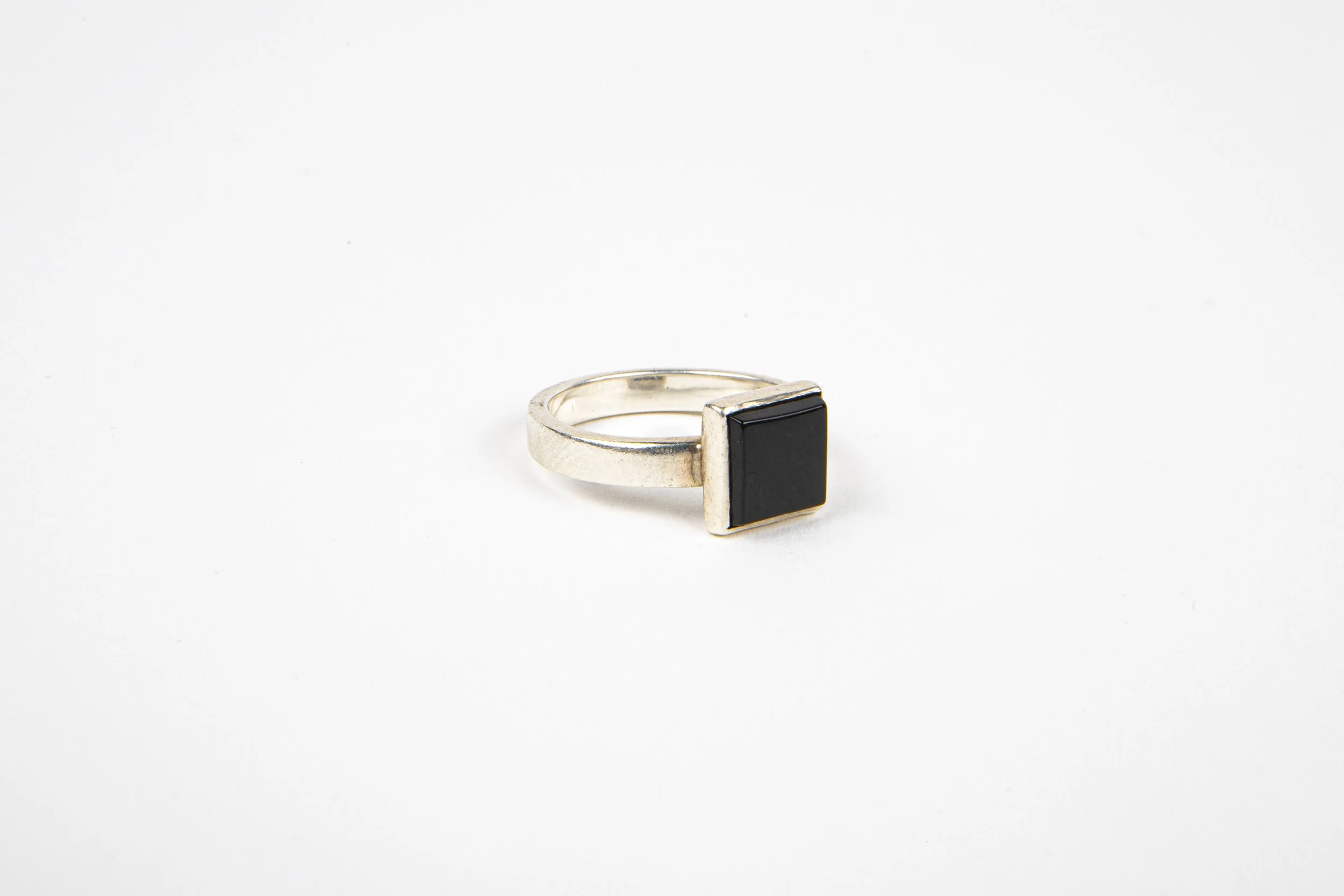 Sterling silver with onyx