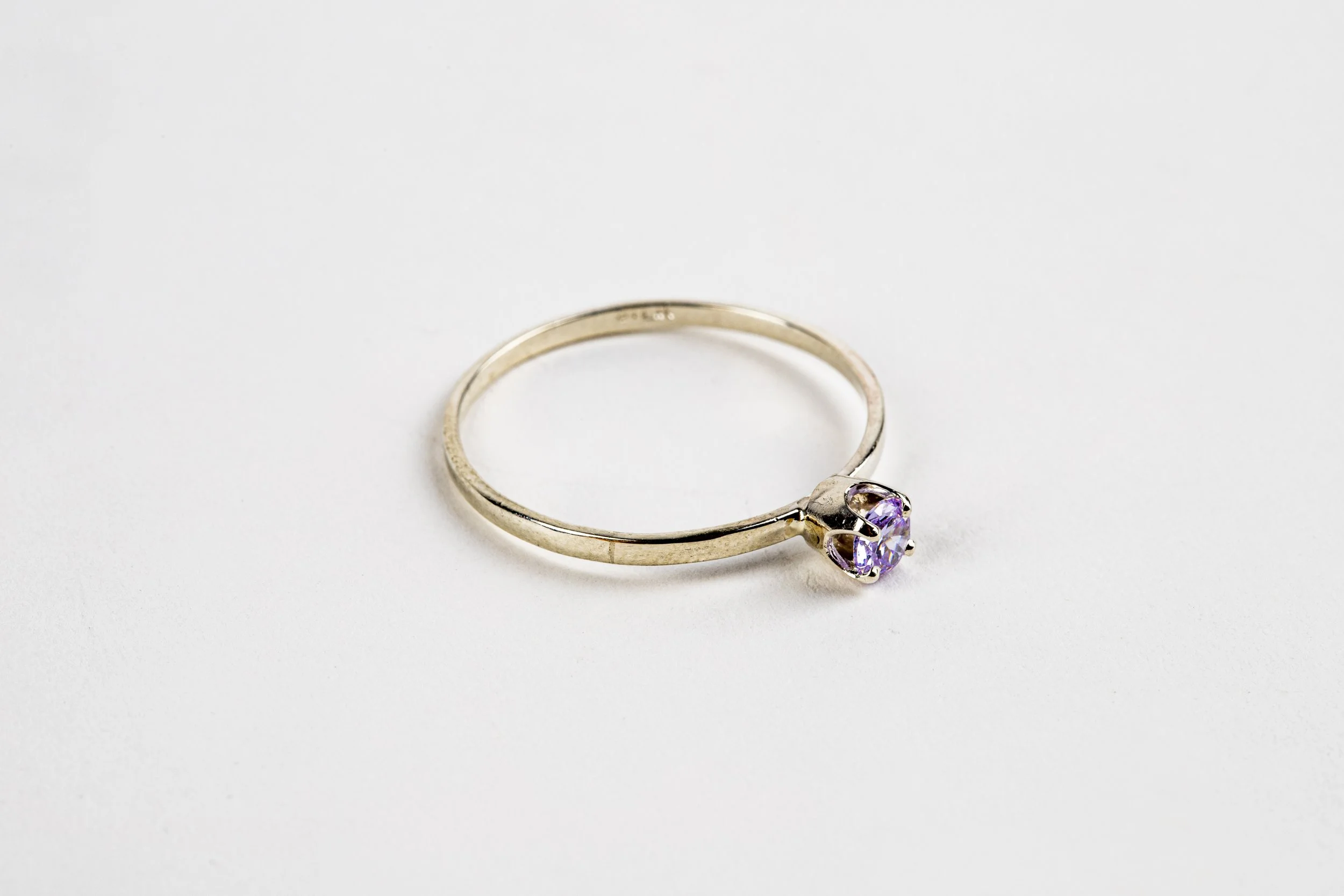 Sterling silver with cubic zarconia