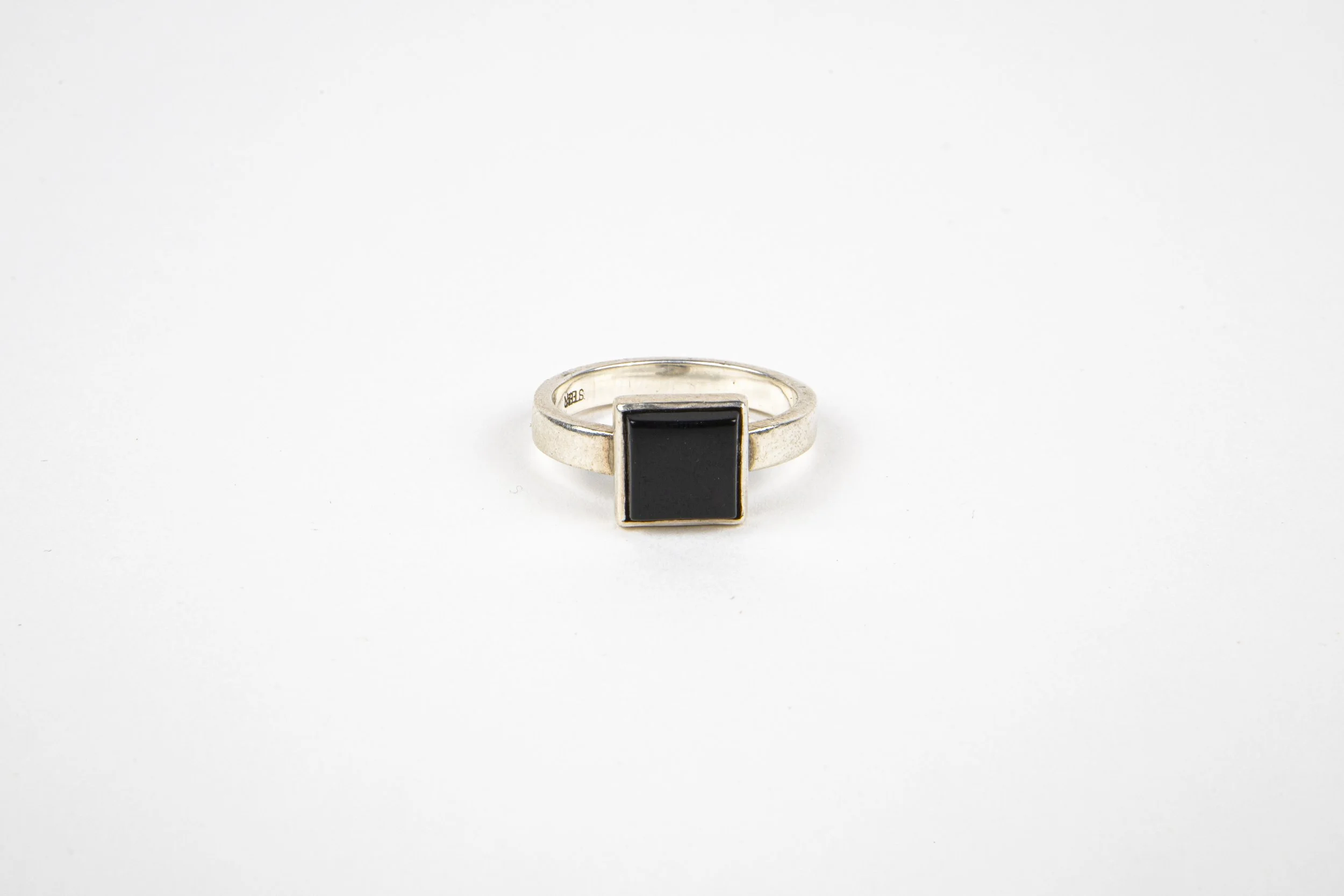 Sterling silver with onyx