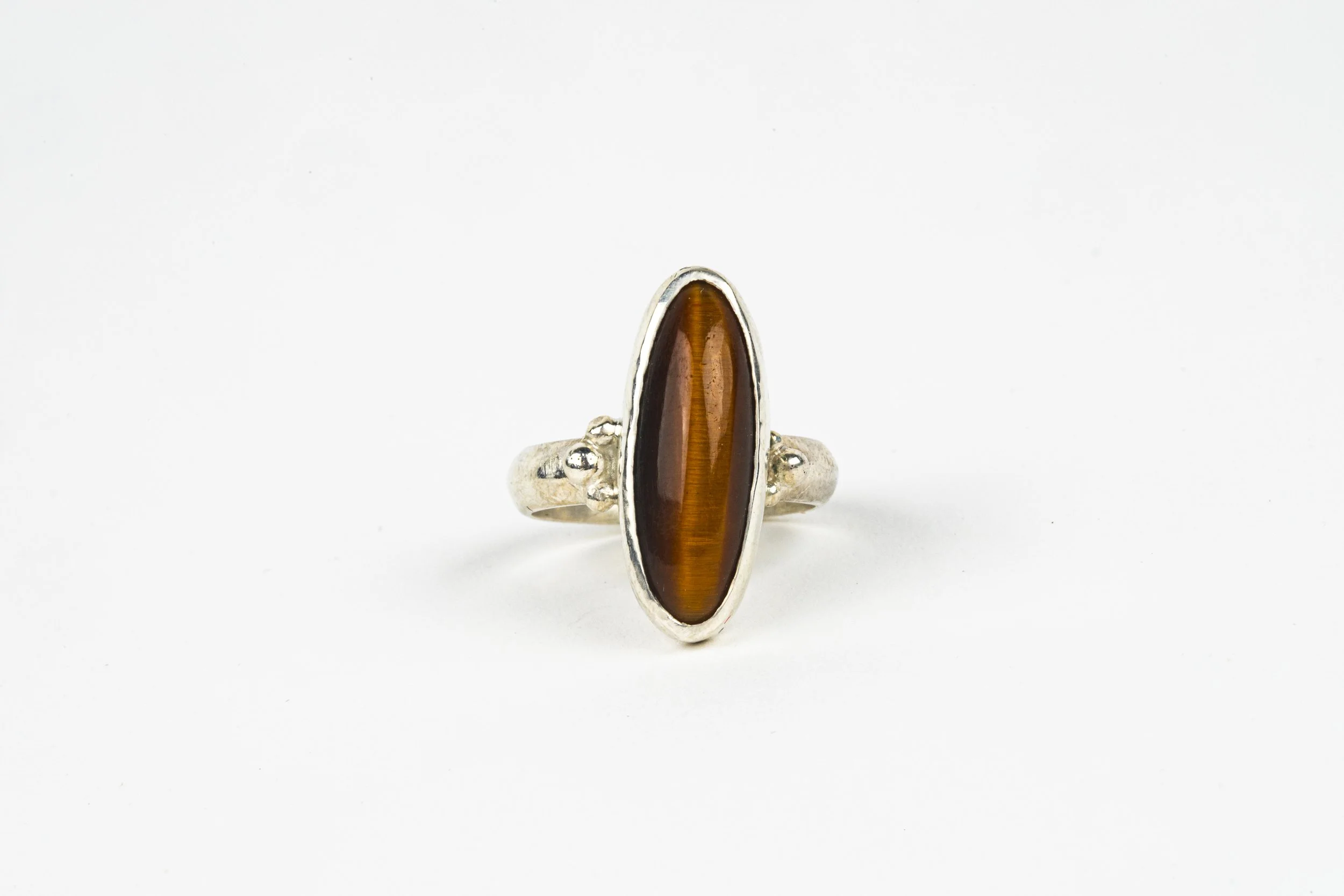 Sterling silver with tigers eye