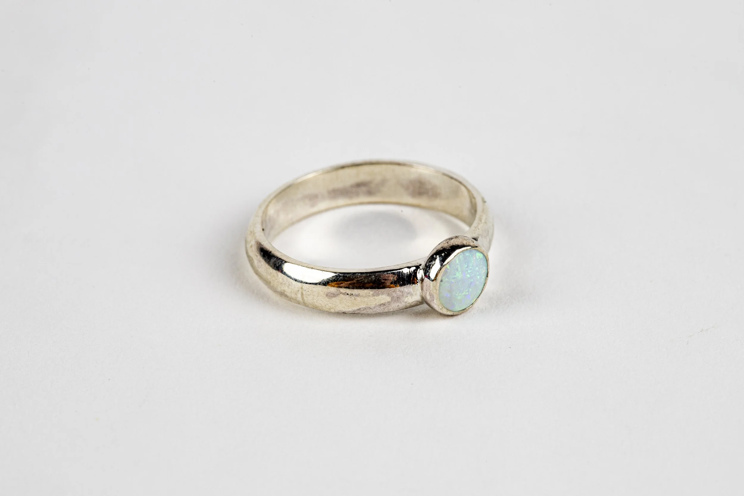 Sterling silver with opal