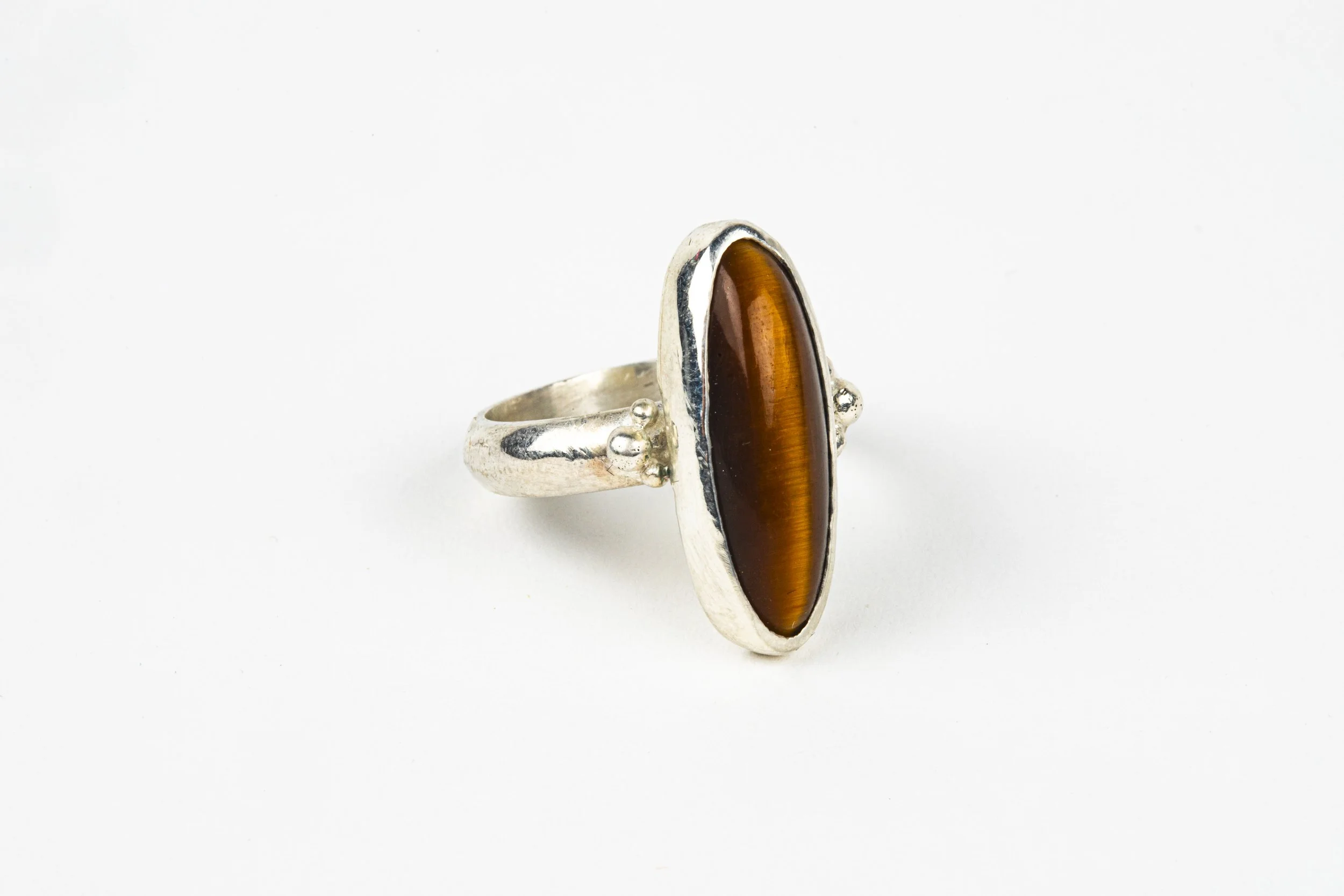 Sterling silver with tigers eye