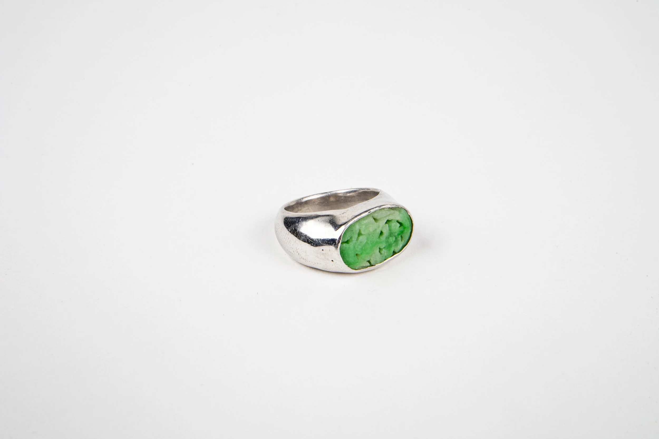 Sterling silver with jade