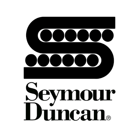 Seymour Duncan logo featuring stylized letter 'S' with circles inside and the brand name below.