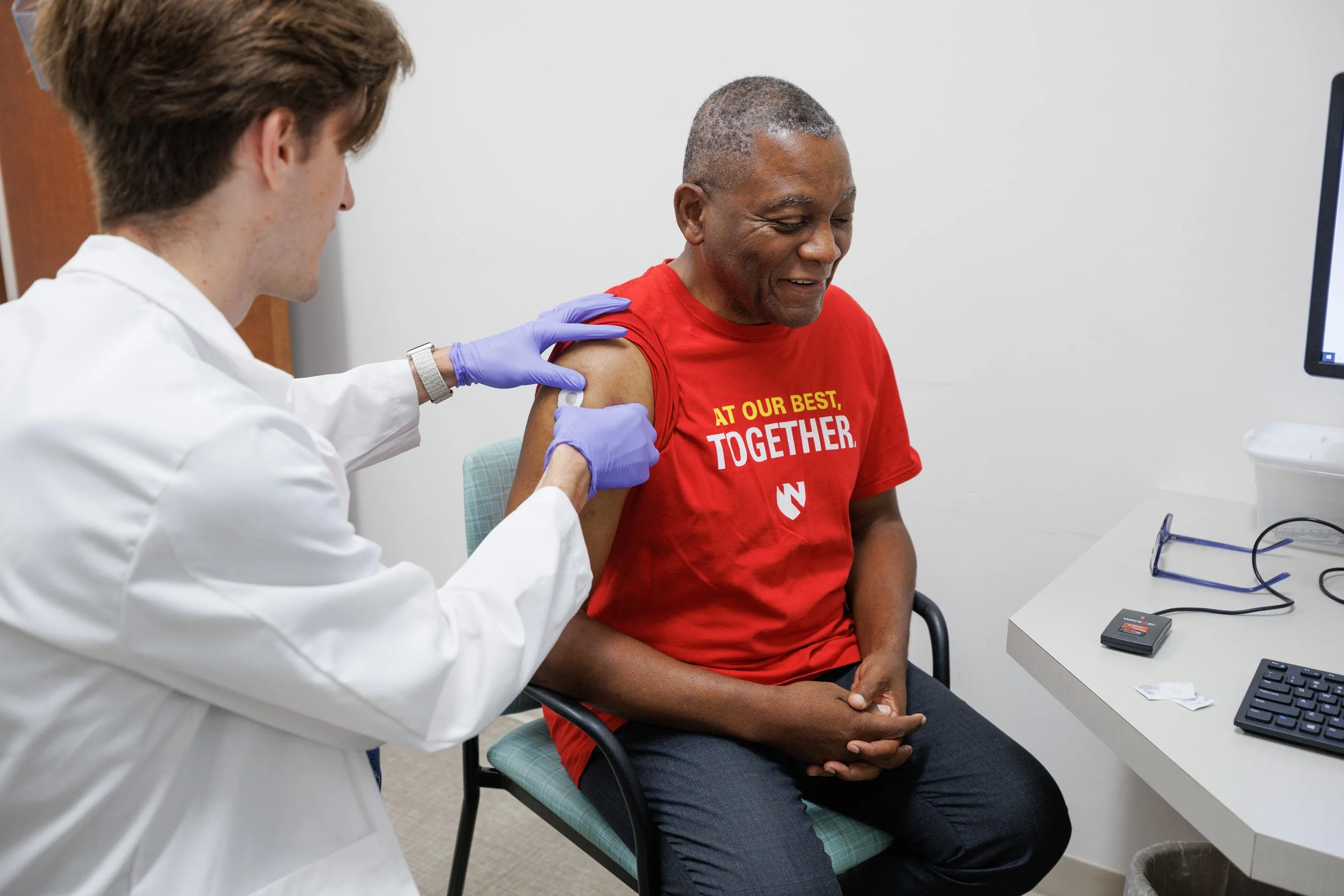 Dr. Dele Davies gets shot in the arm