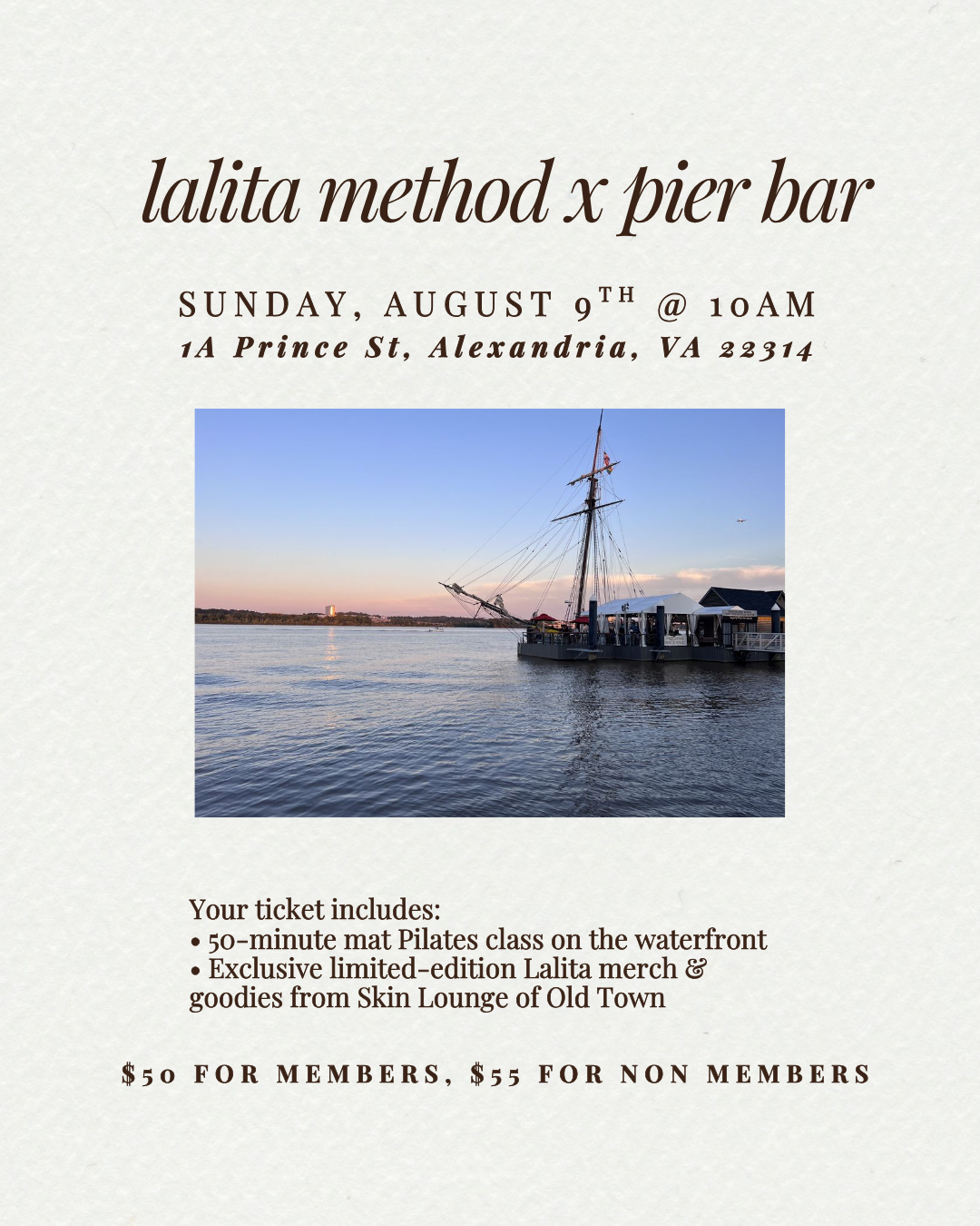Lalita x Pier Bar Pop-Up Mat Class