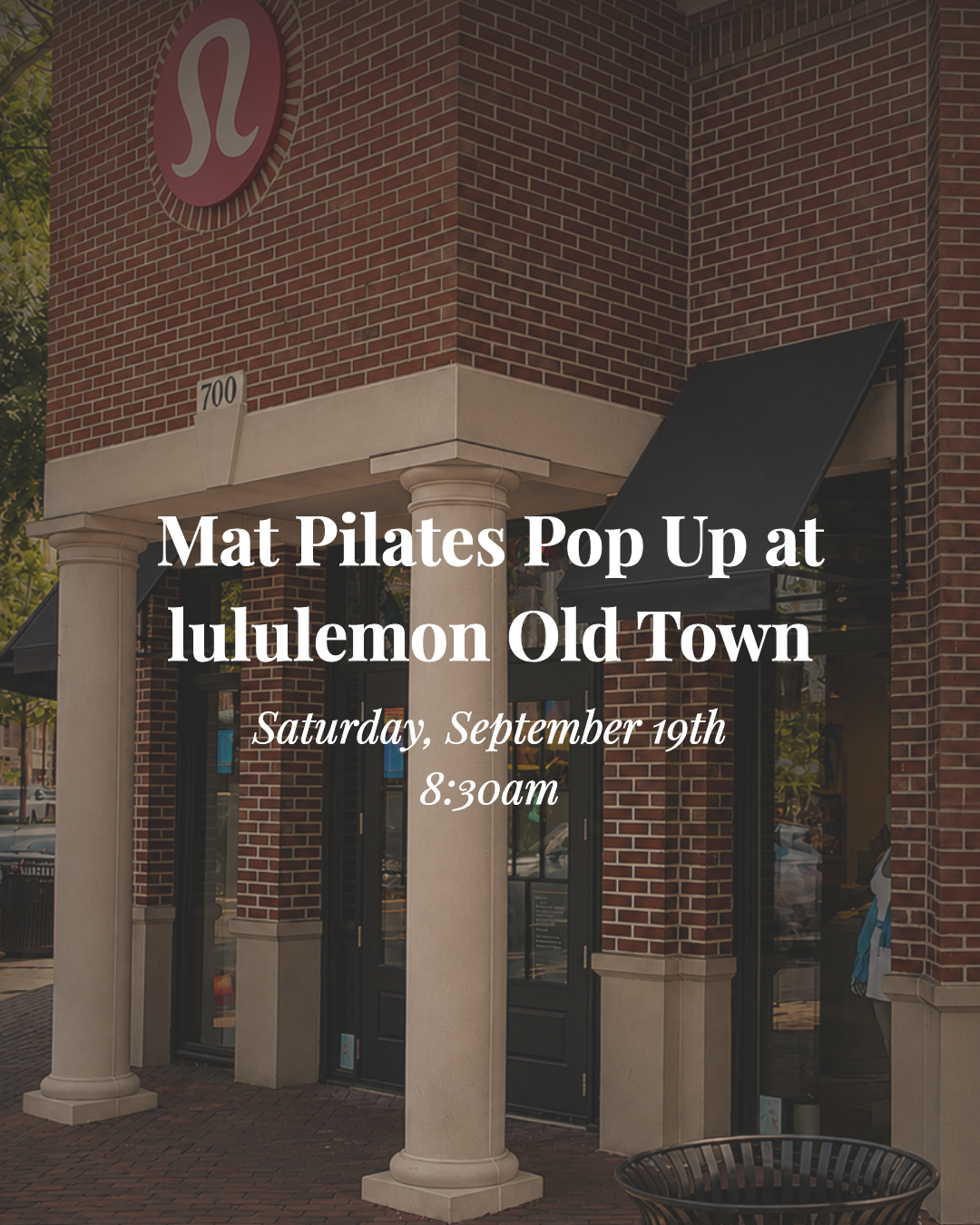 Mat Pilates Pop Up at lululemon Old Town