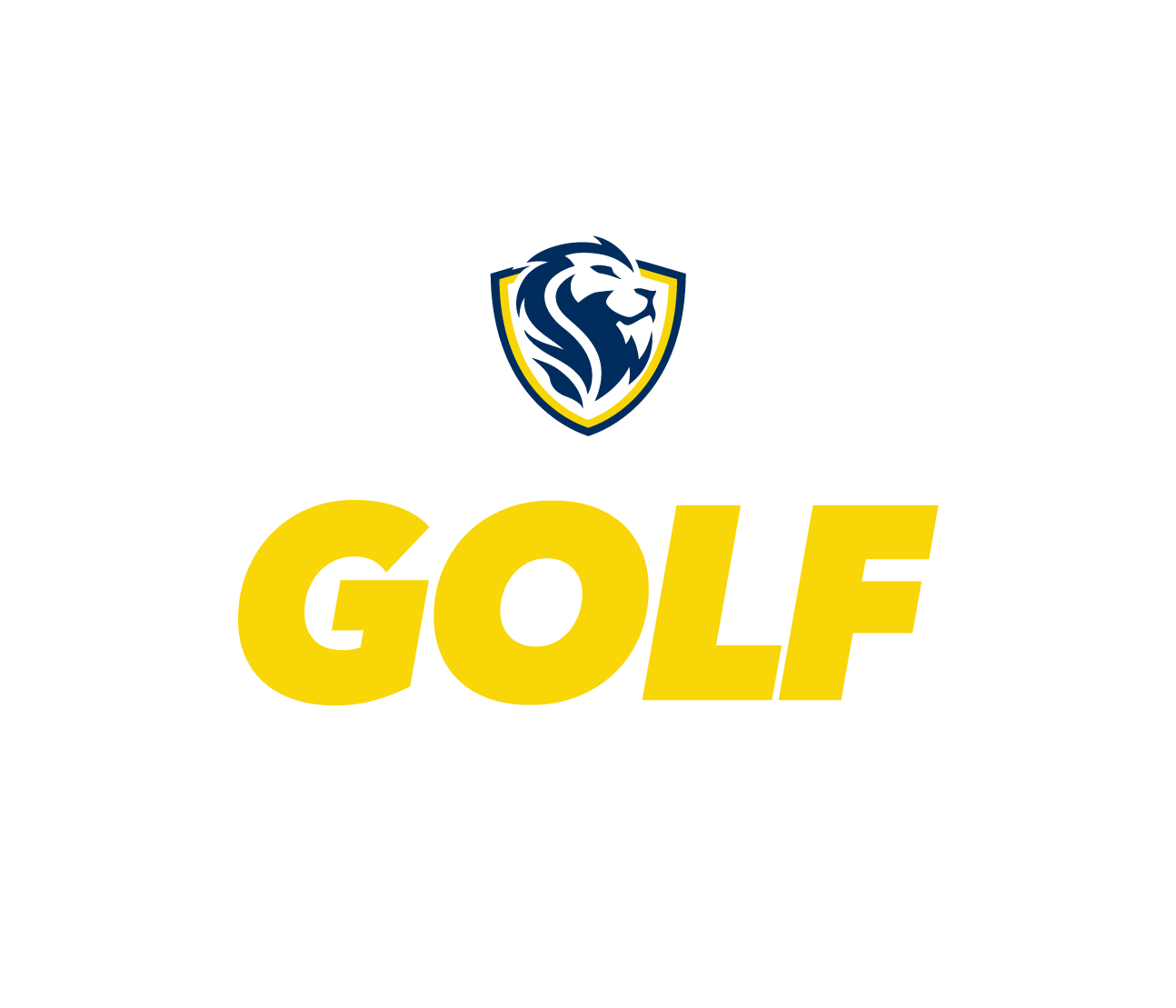 Graphic promoting a charity golf tournament organized by Trinity, featuring a lion logo and emphasizing fundraising.