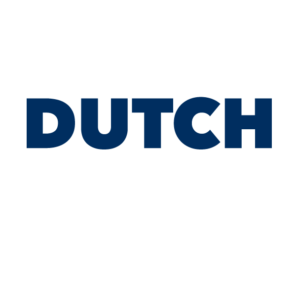 The logo for the Dutch Store featuring the words 'the Dutch Store' with 'Dutch' in large blue letters and 'the' and 'store' in smaller white letters on a black background.