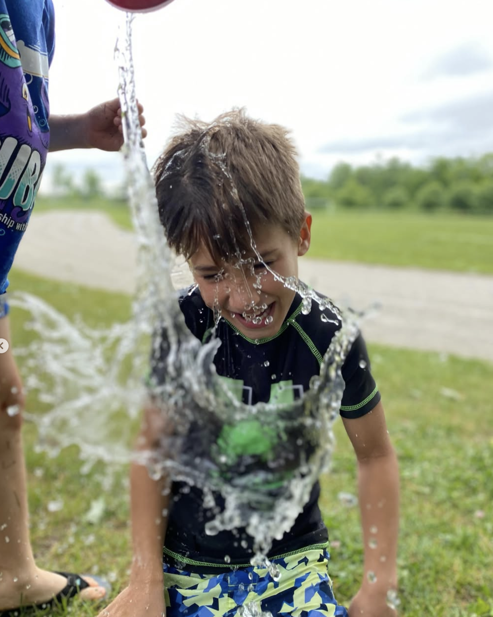 Trinity Student having fun_water_Trinity Christian_Instagram_TCS_barrie