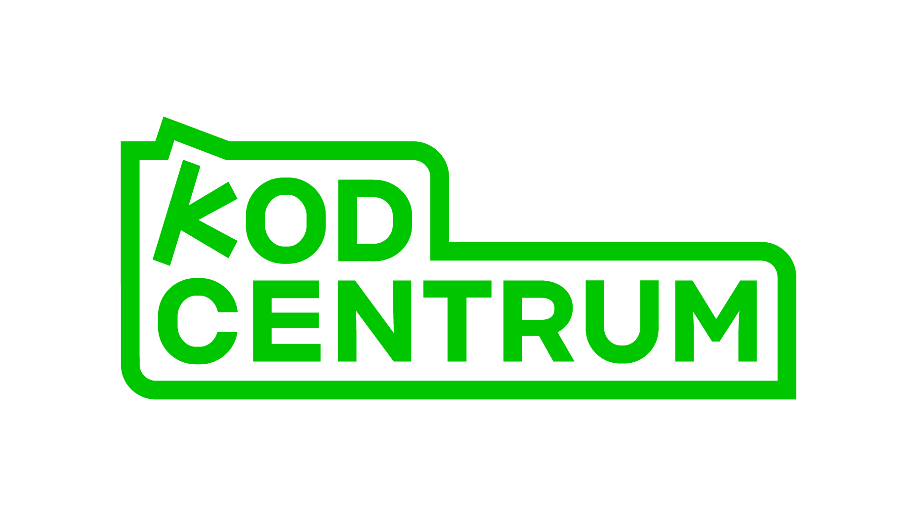 Green neon-style sign reading 'KODL CENTER' with a black background.