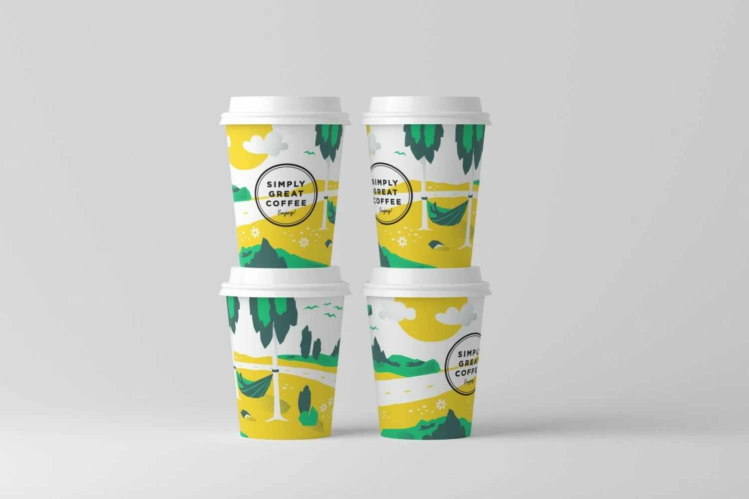 CIRCLE K - Graphic design, Coffee cup Summer edition
