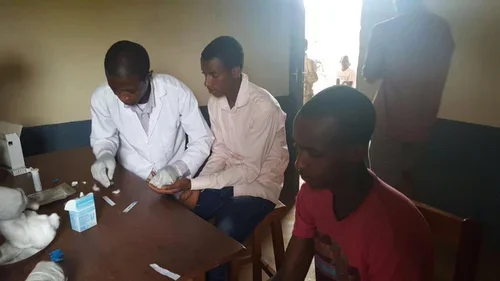 GSS Upkwa, HIV Testing: 
Yesterday, ScholarShop hosted a free, confidential HIV testing event for our students in Upkwa. The event included pre- and post-test counseling and a testimonial from a local woman living with HIV. Through the ScholarShop pr