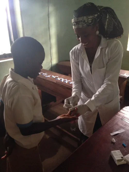 HIV Testing at Waindu: 
Another HIV testing event today, this time at GTC Waindu. Forty students were counseled and given free HIV testing through the ScholarShop program. A huge thanks to the health personnel from Wum District Hospital for ensuring 