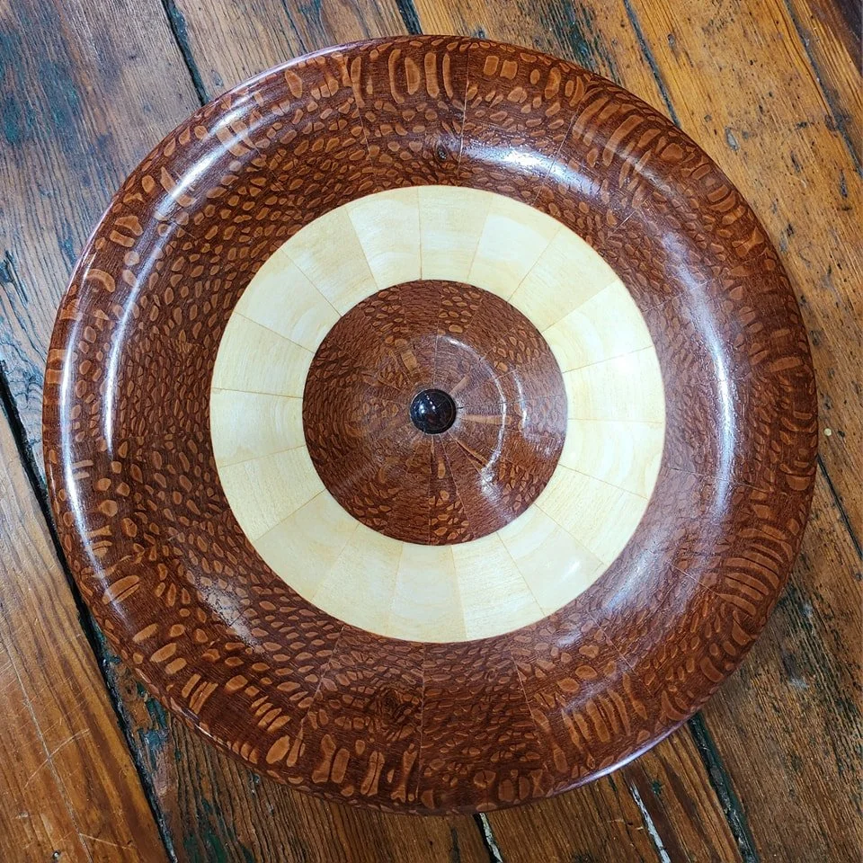 Pieces by Woodturner Lou Cougill.   See this and more at the Community Art Center of Switzerland County in Vevay, Indiana.