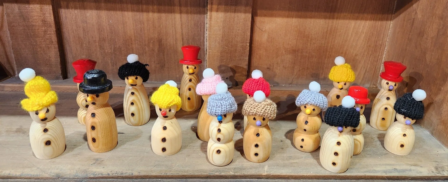 Pieces by Woodturner Lou Cougill.   See this and more at the Community Art Center of Switzerland County in Vevay, Indiana.