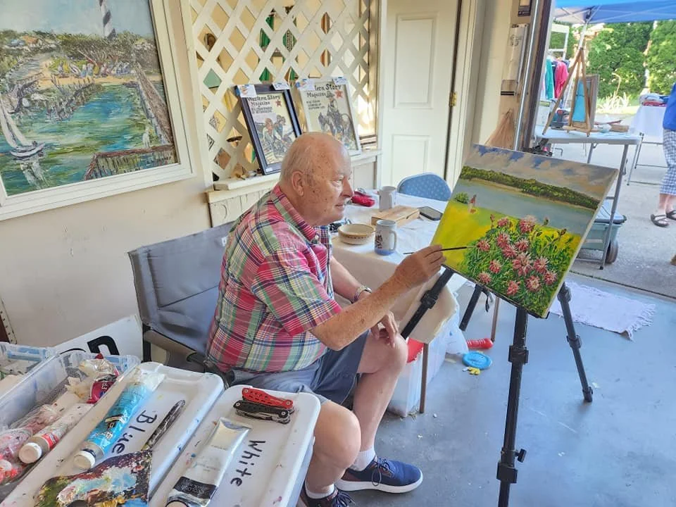 Artist Mike Danner.  Mike's work can be found at the Community Arl Center of Switzerland County in Vevay, Indiana.