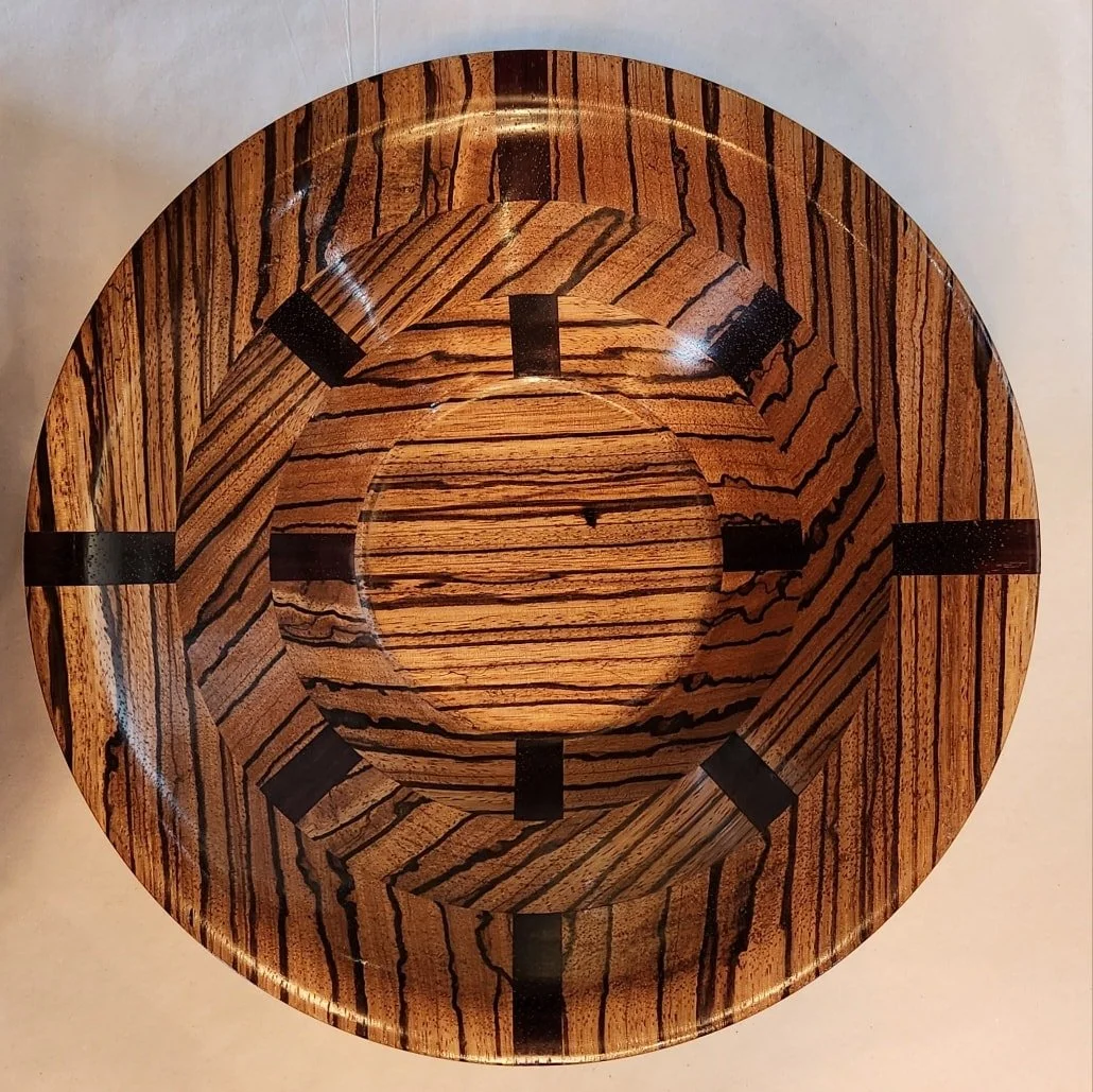 Pieces by Woodturner Lou Cougill.   See this and more at the Community Art Center of Switzerland County in Vevay, Indiana.