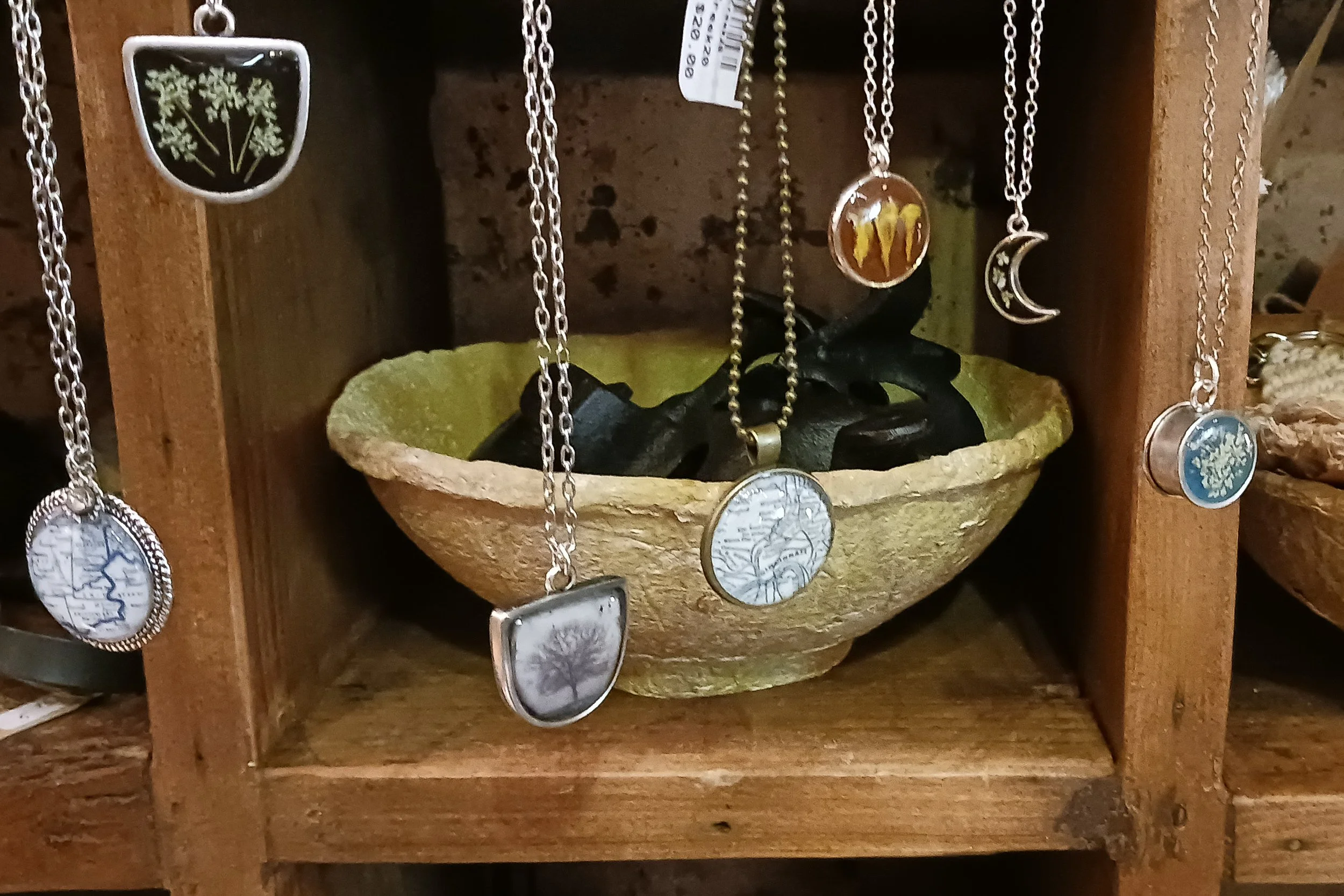 Jewelry by Nancy Dornbusch. See this and more at the Community Art Center of Switzerland County in Vevay, Indiana.
