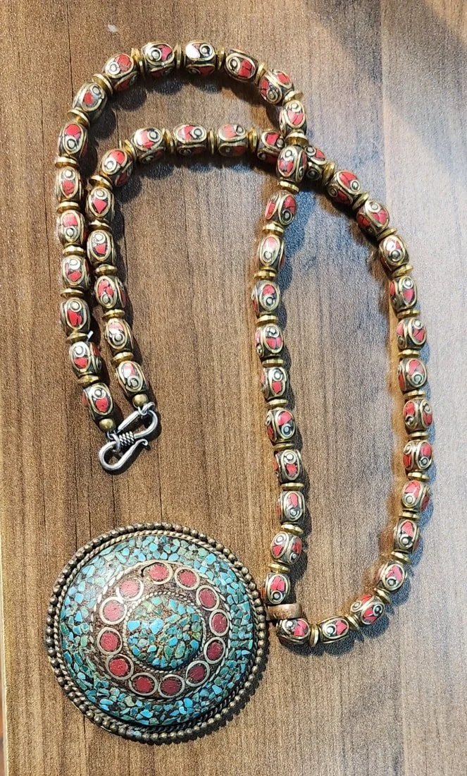 Beautiful necklace created by Jan Bixler,  located at the Community Art Center of Switzerland County in Vevay, Indiana